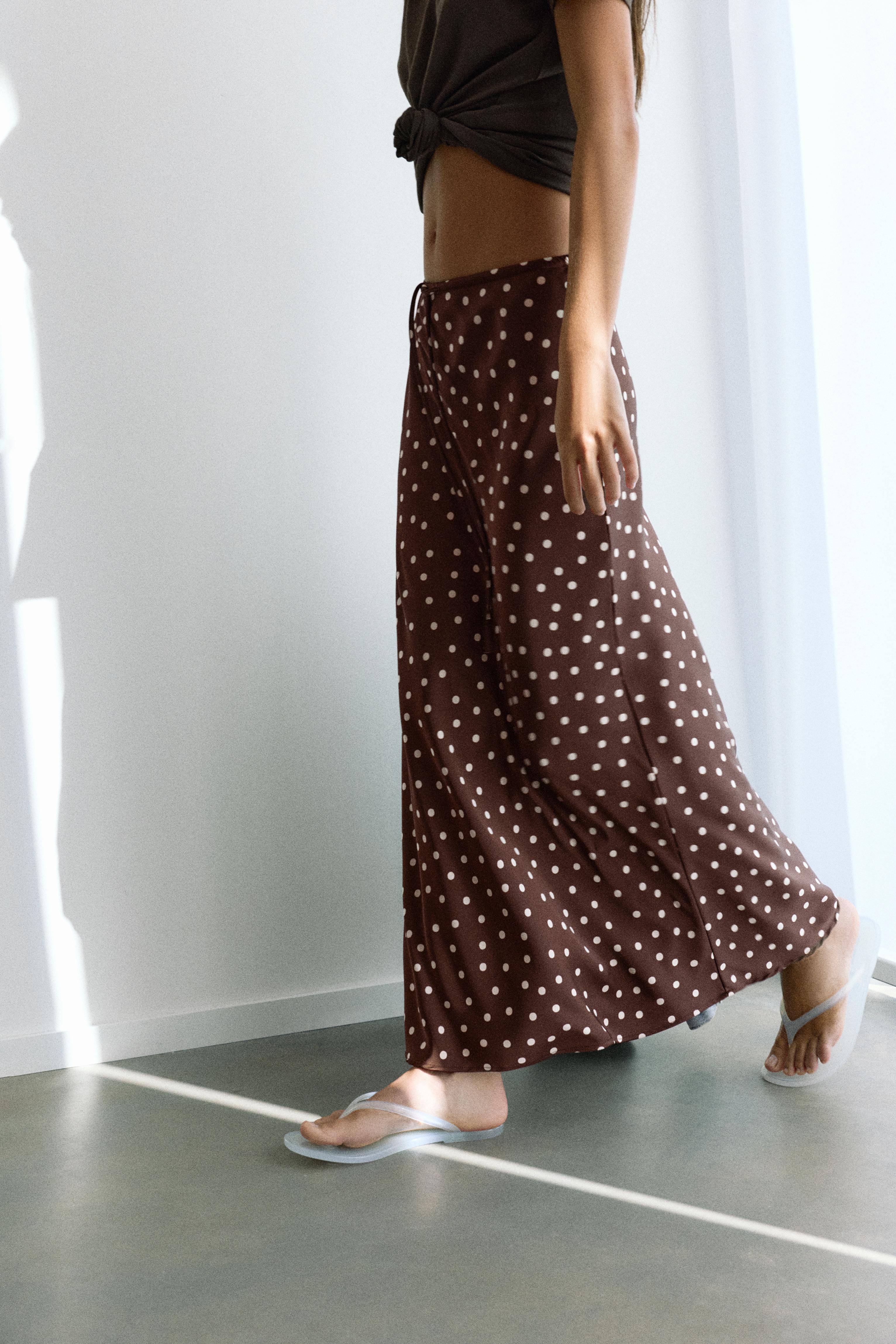 Satin midi skirt — Print 1