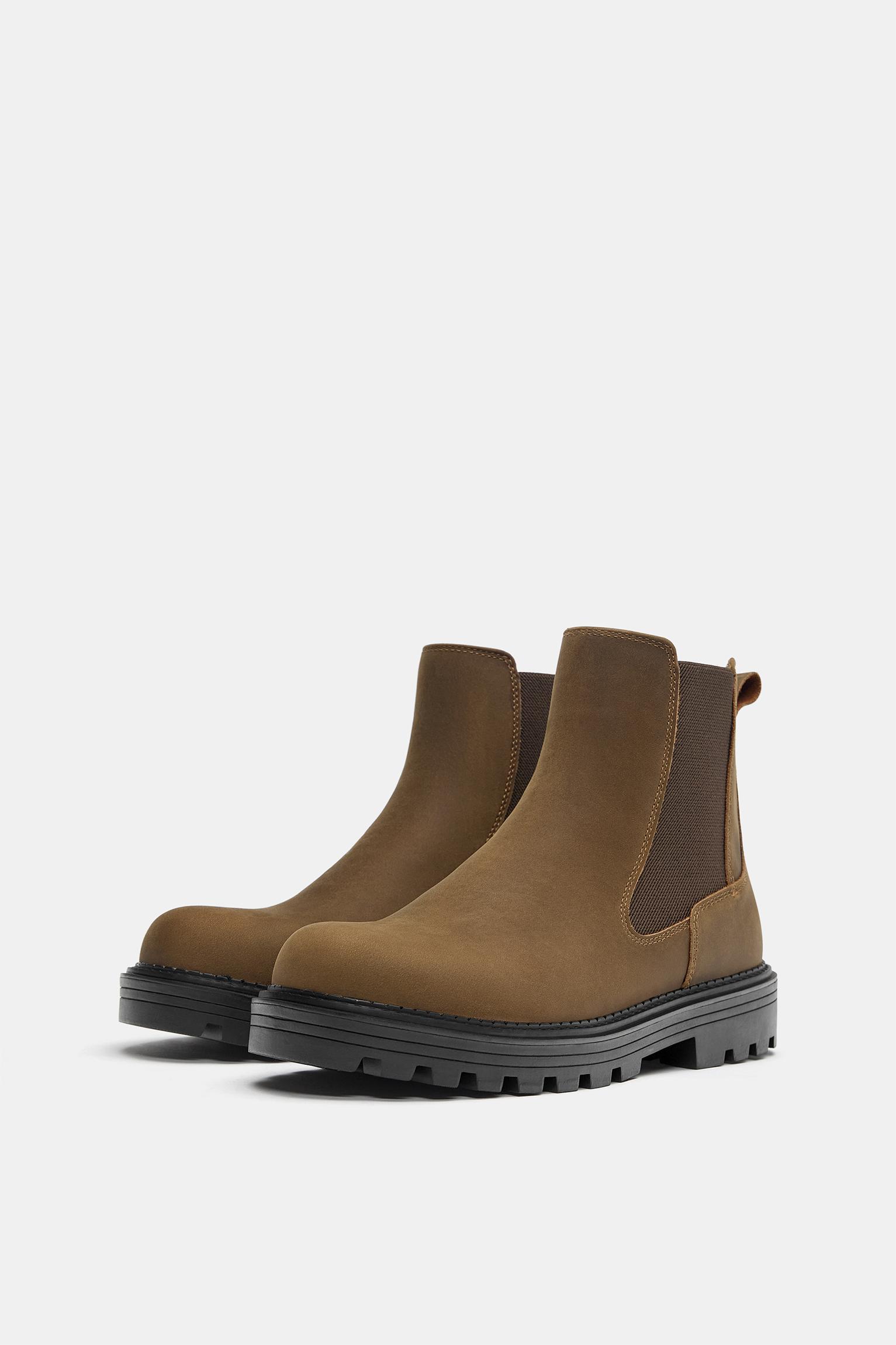 Leather Chelsea boots — Brown