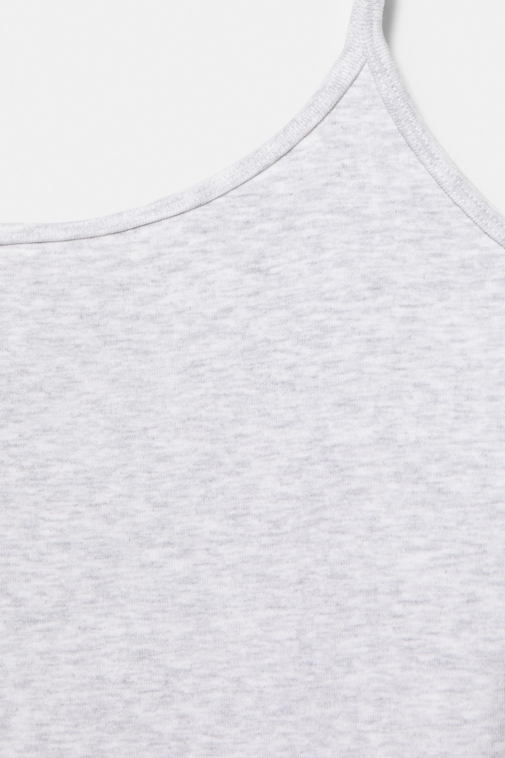 Thin strap top — Grey marl