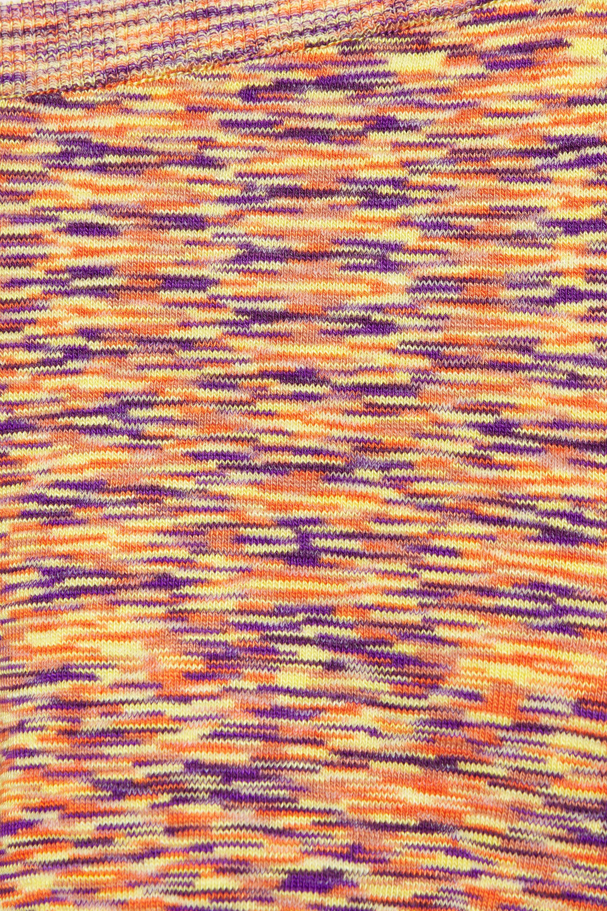 Space-dye knit shorts — Orange