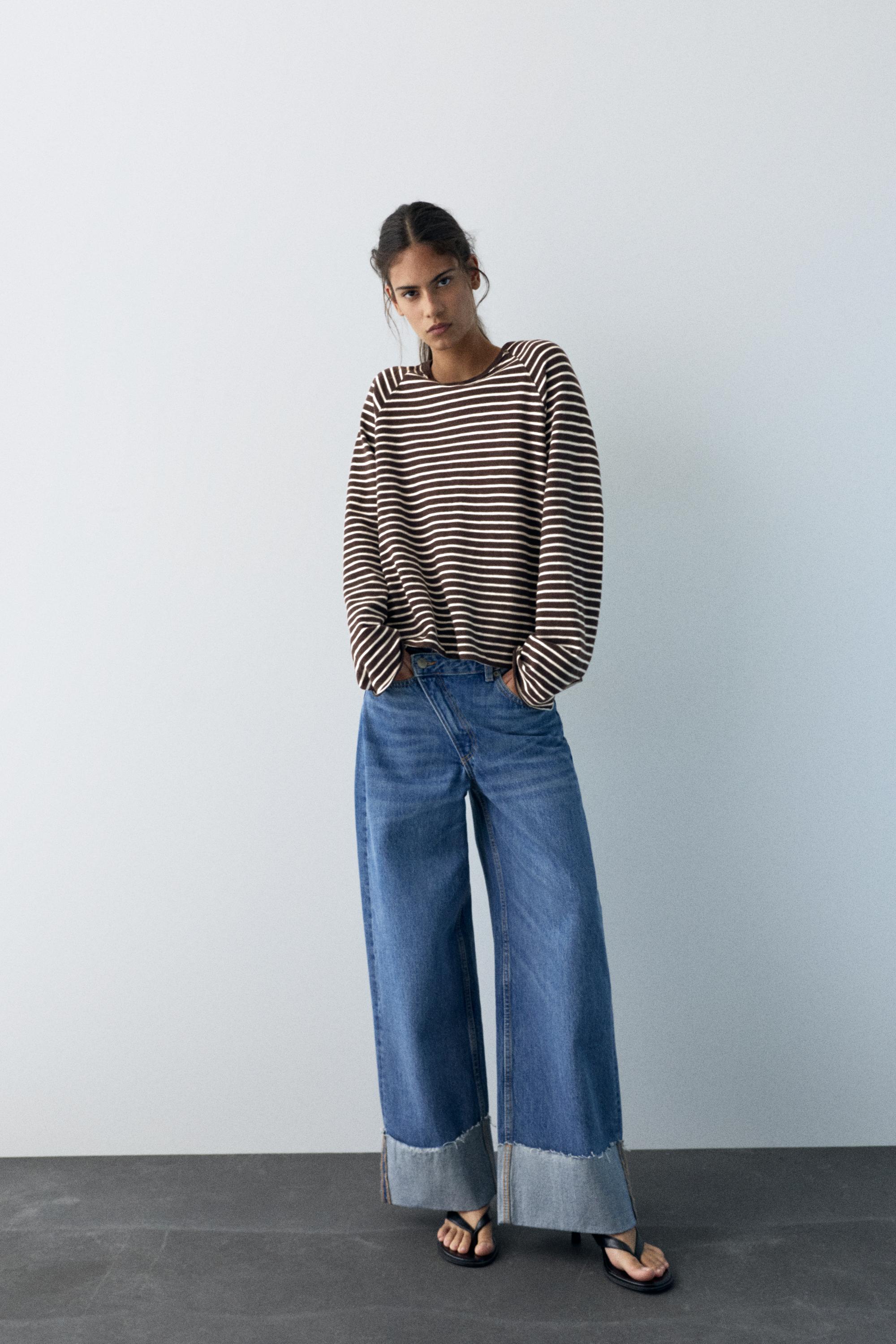 Long sleeve raglan T-shirt — Striped