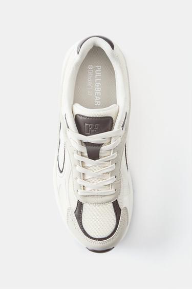 Multi-panel trainers — Ecru 4