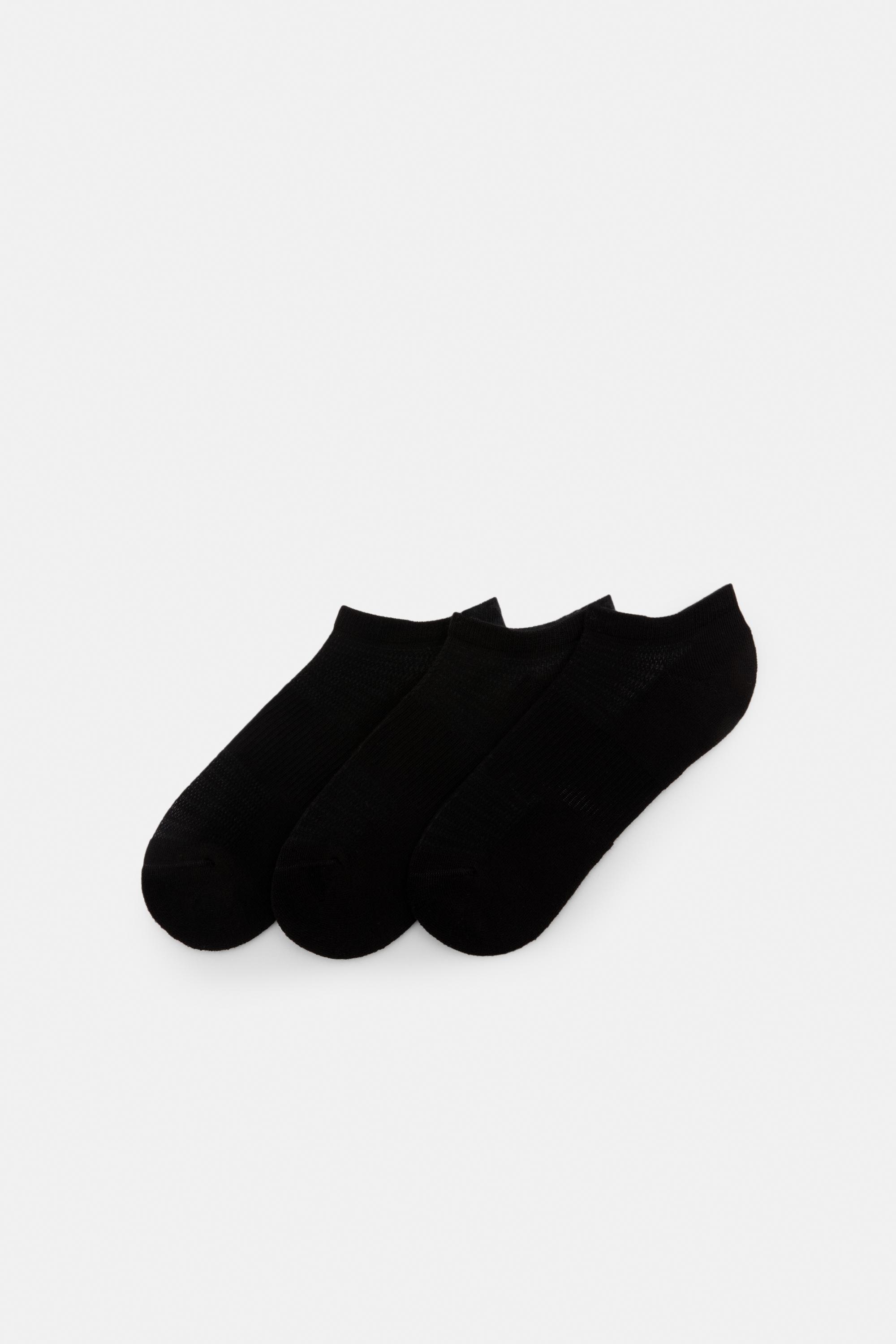 3er-Pack Kurze Schwarze Socken