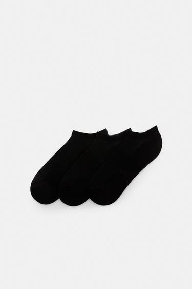 3-pack of short black socks — Black 1