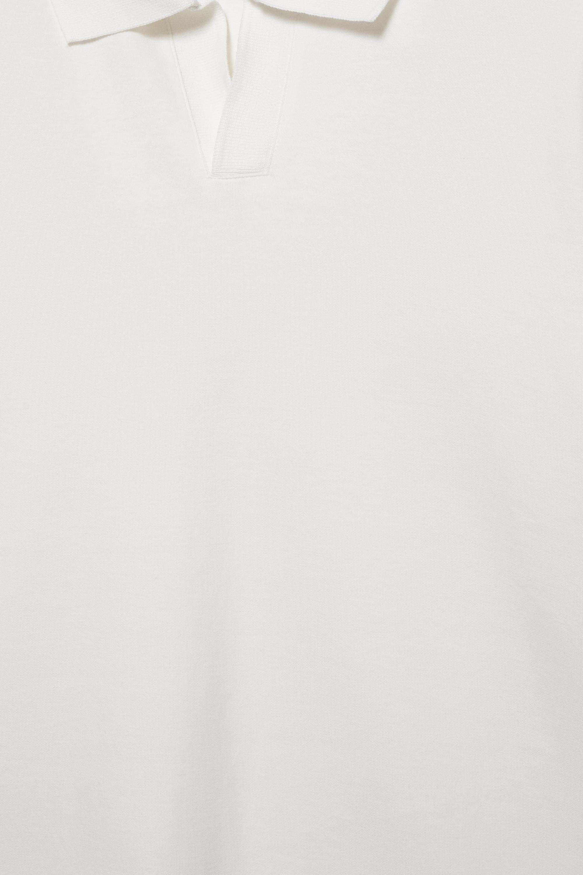 Short sleeve interlock polo shirt — Off white