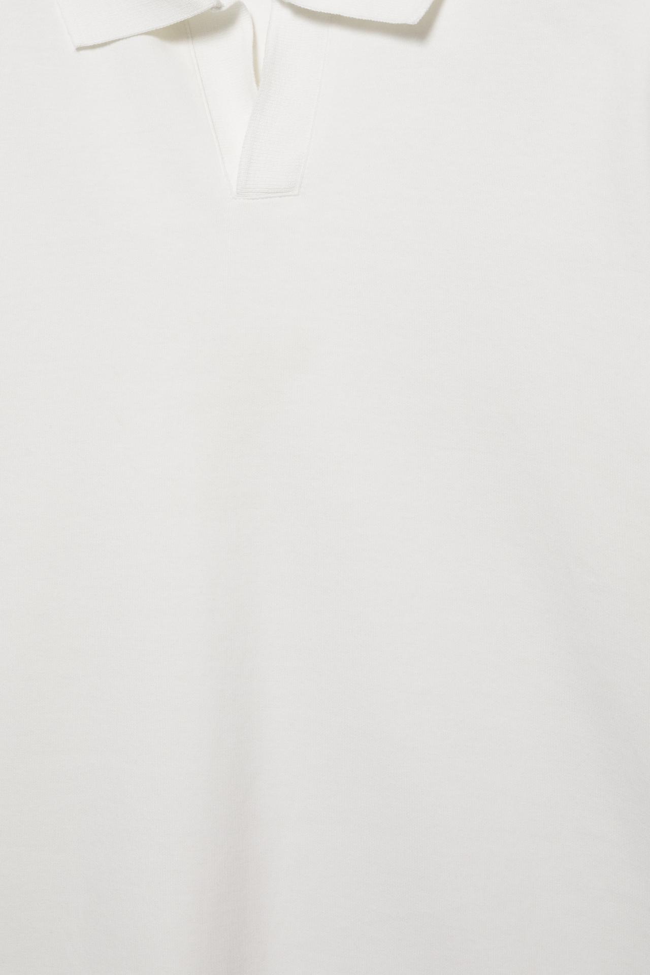 Short sleeve interlock polo shirt — Off white