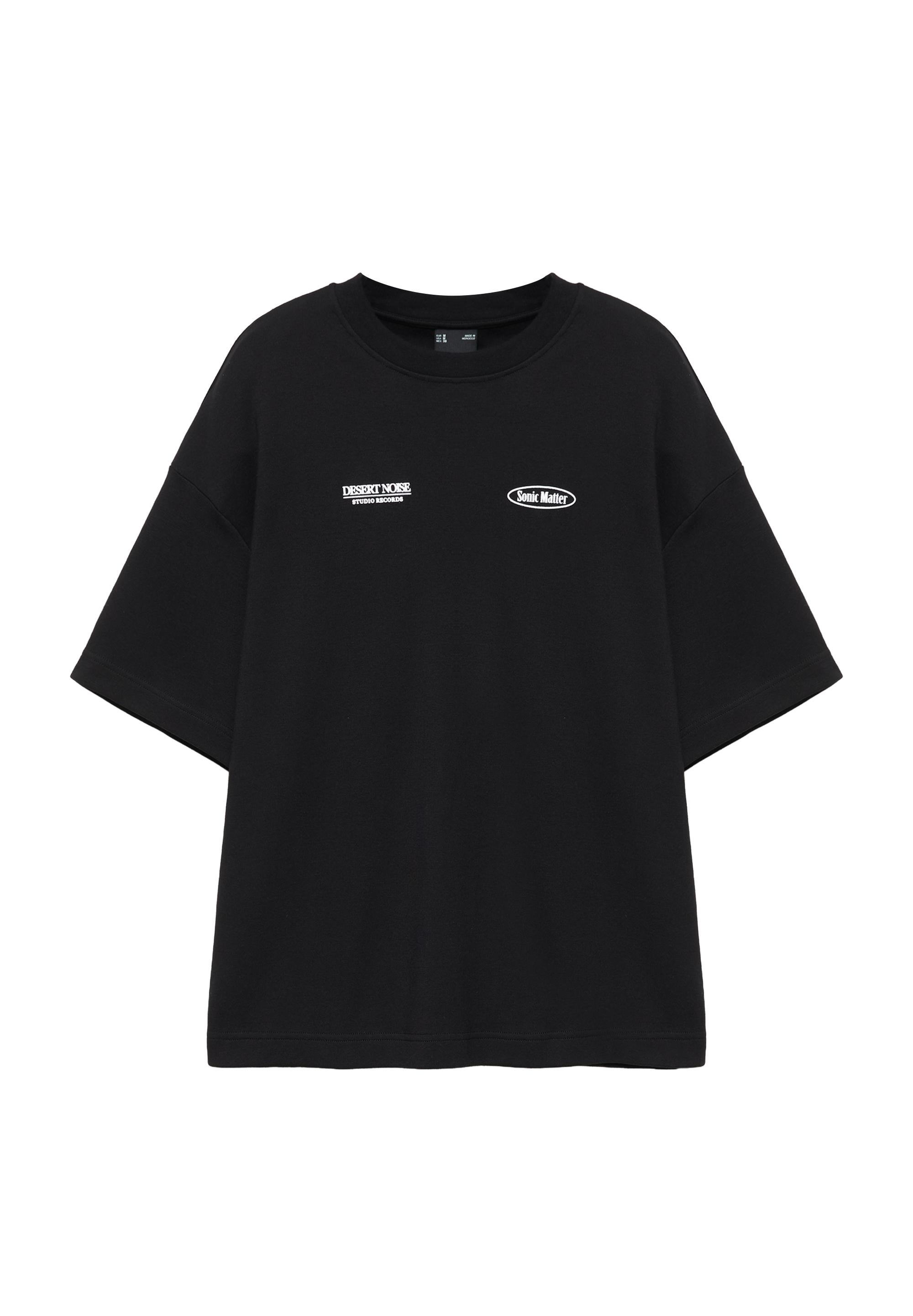 Oversize graphic T-shirt — Black