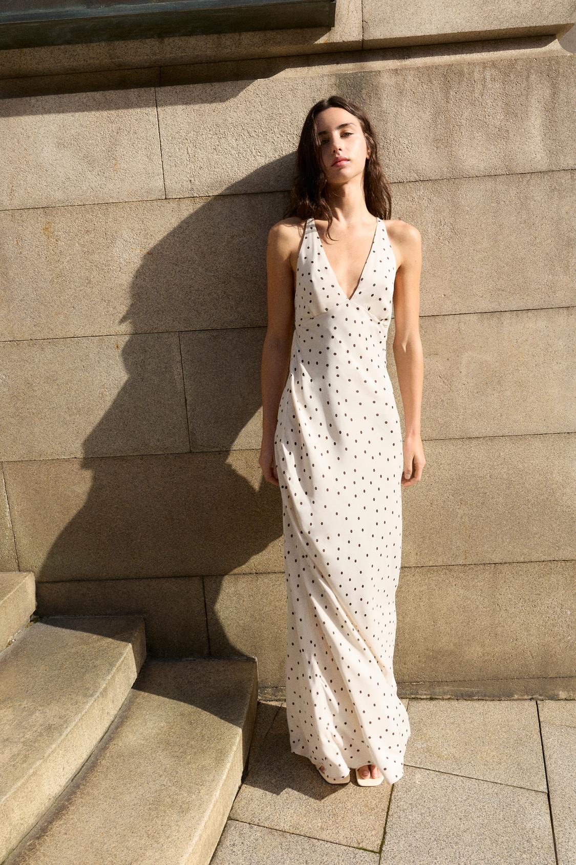 Satin polka dot backless dress | Pull&Bear Canada Satin polka dot backless dress | Pull&Bear Canada