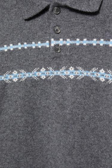 Oscar Ouyang wool polo shirt — Grey 9