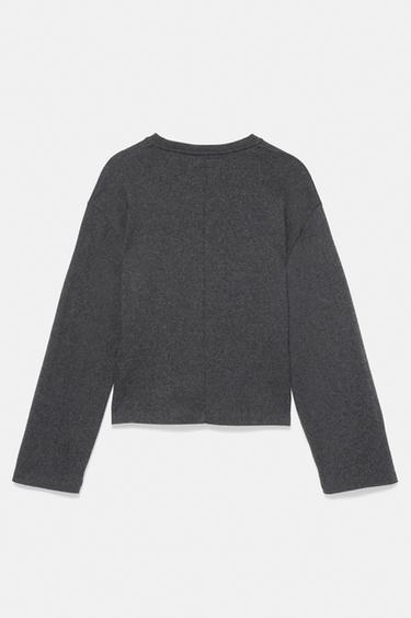 Soft-touch darted T-shirt — Anthracite grey 5
