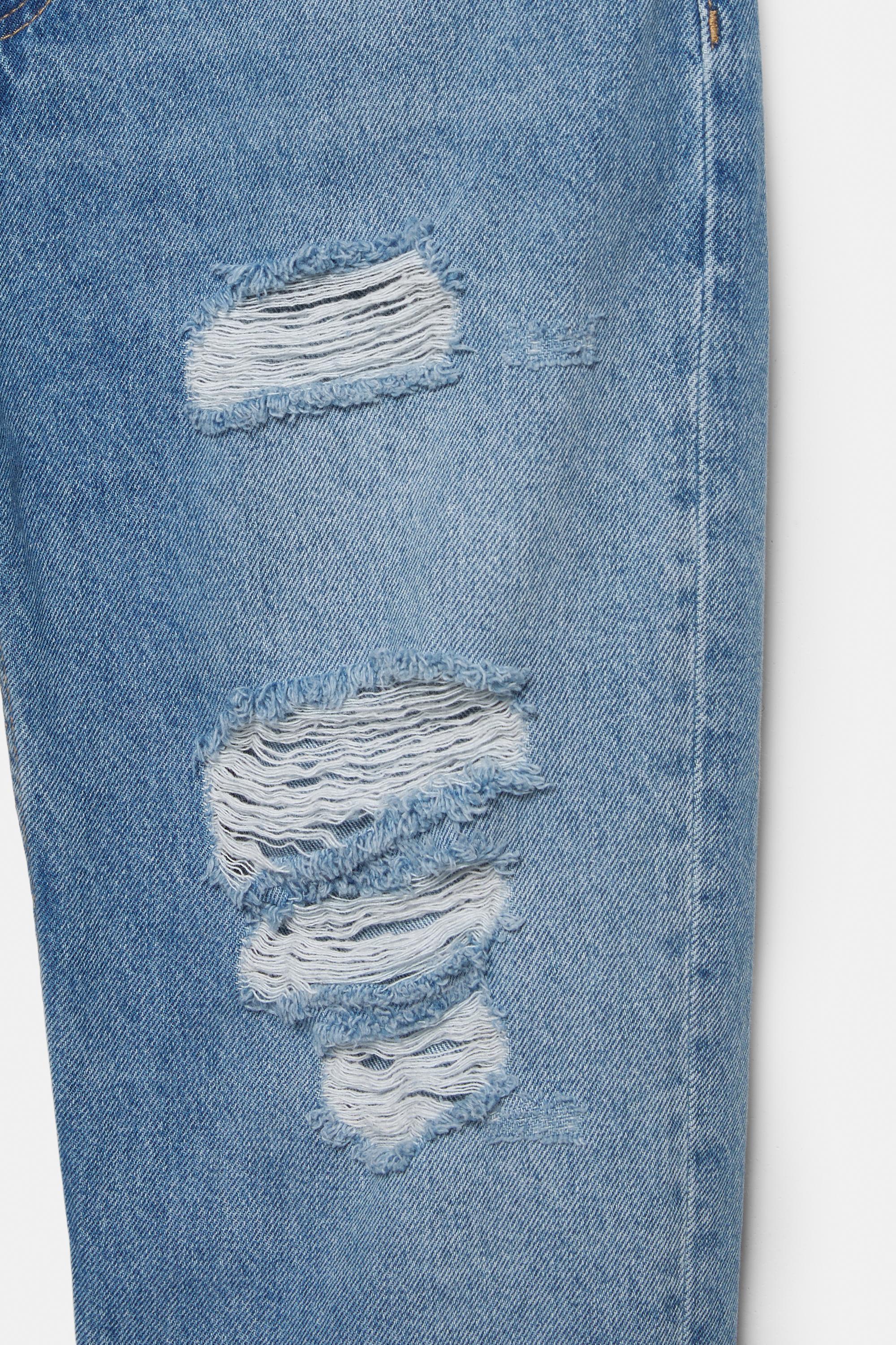 Relaxed fit ripped jeans — Pale indigo