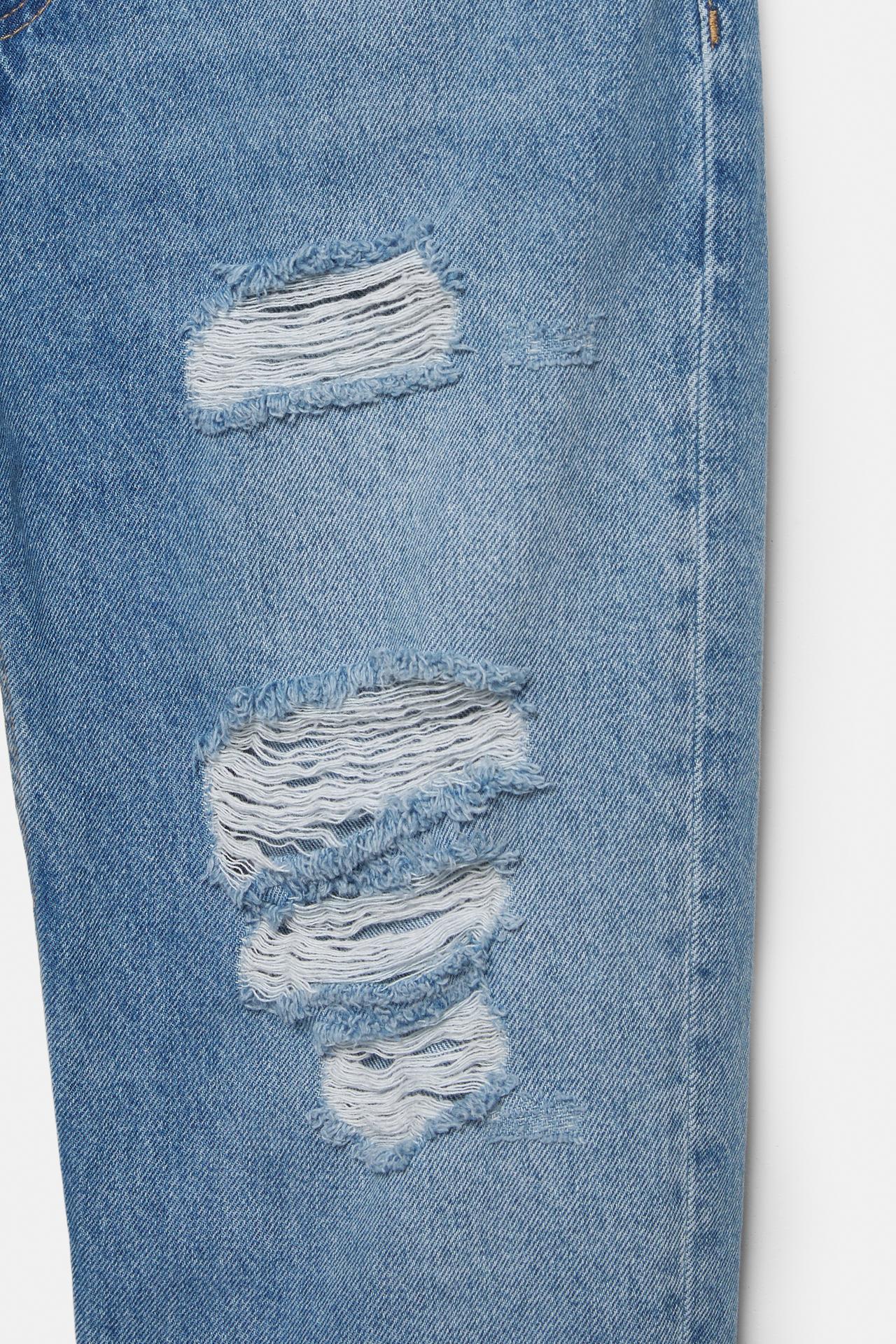 Relaxed fit ripped jeans — Pale indigo