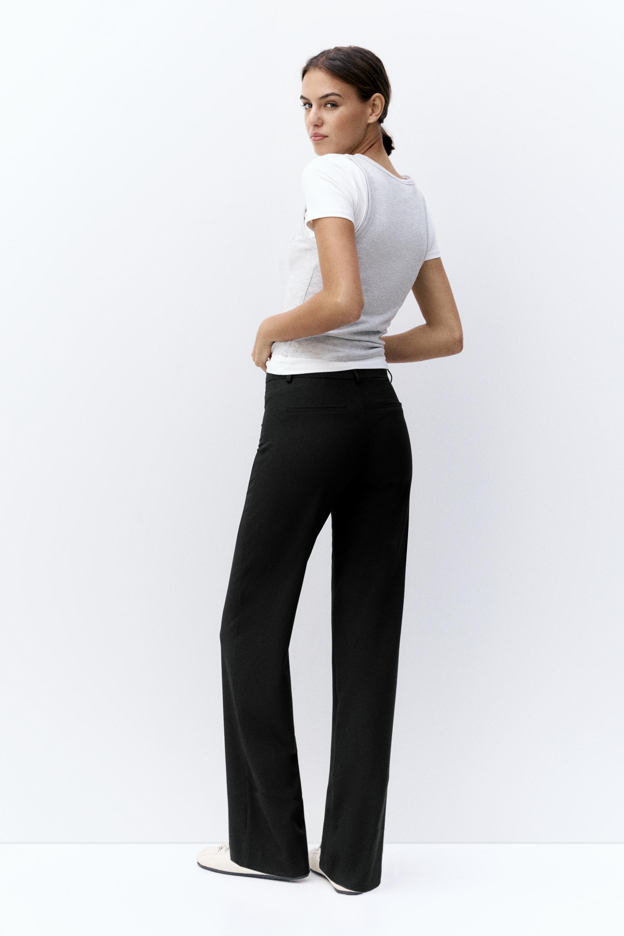 Straight-leg smart trousers — Black