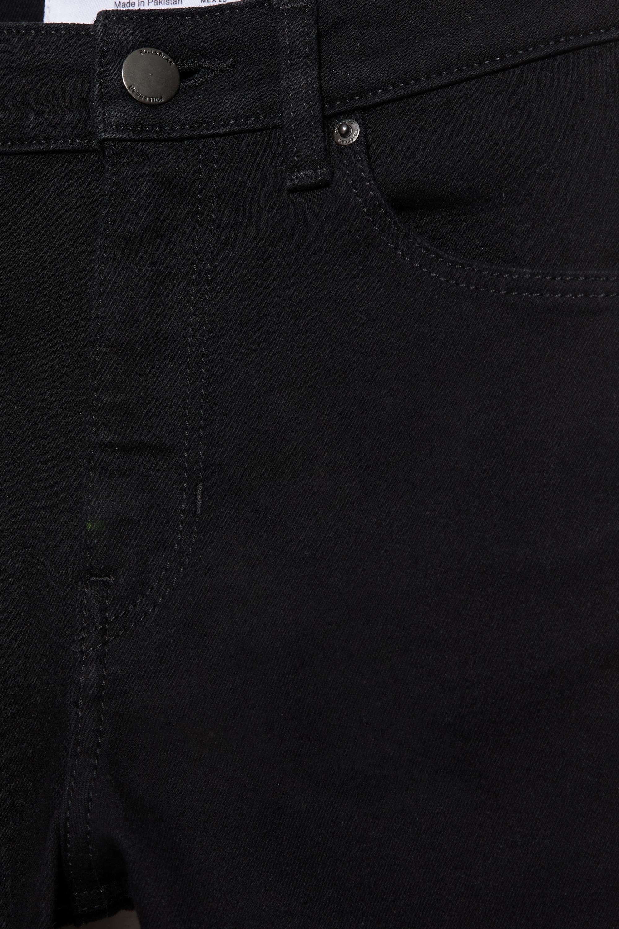 High-waist skinny jeans — Black marl