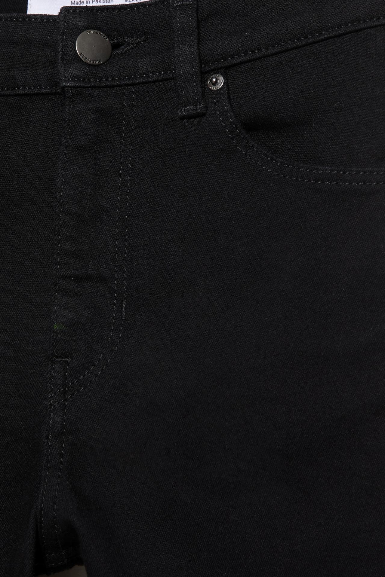 High-waist skinny jeans — Black marl