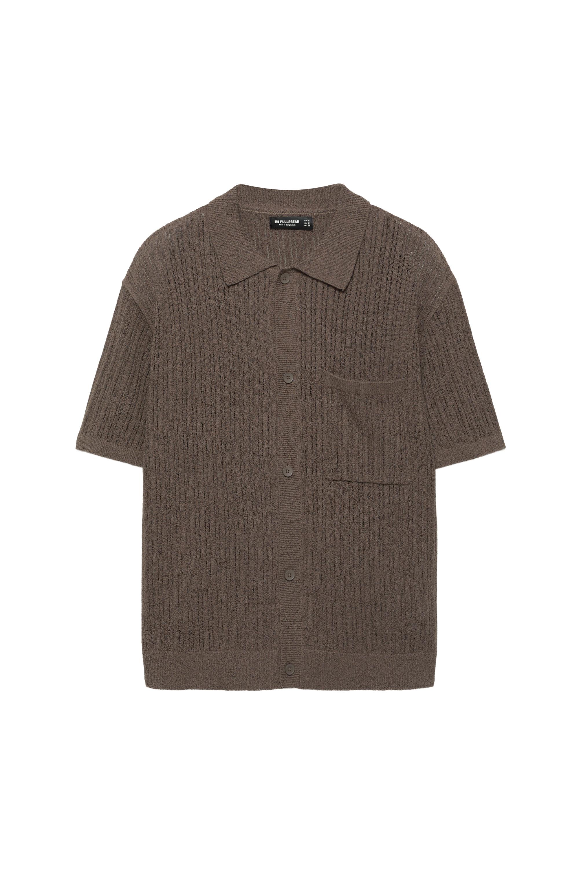 Kısa kollu örgü gömlek - Görsel 2