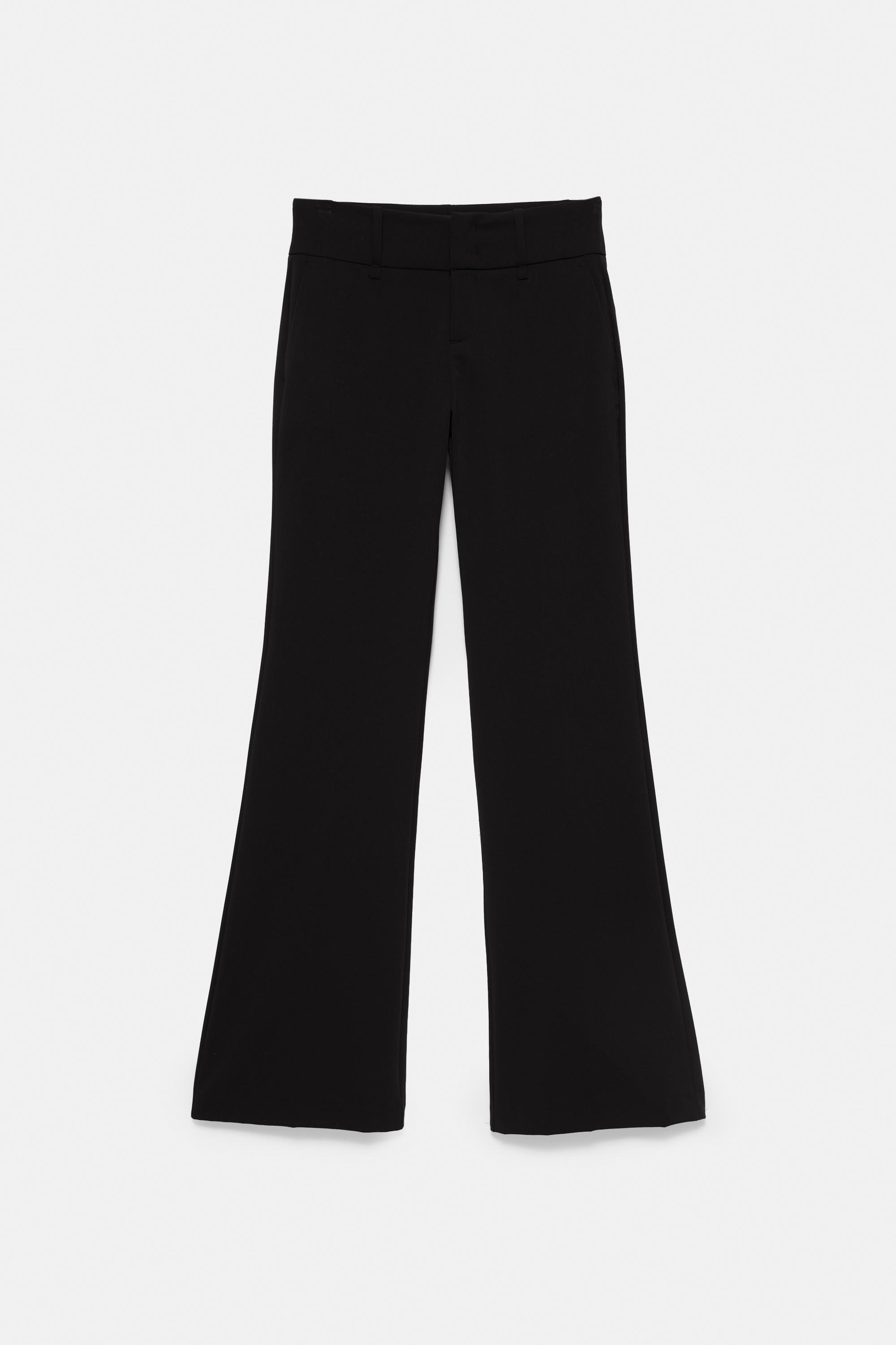 Flared trousers with belt loops — Black