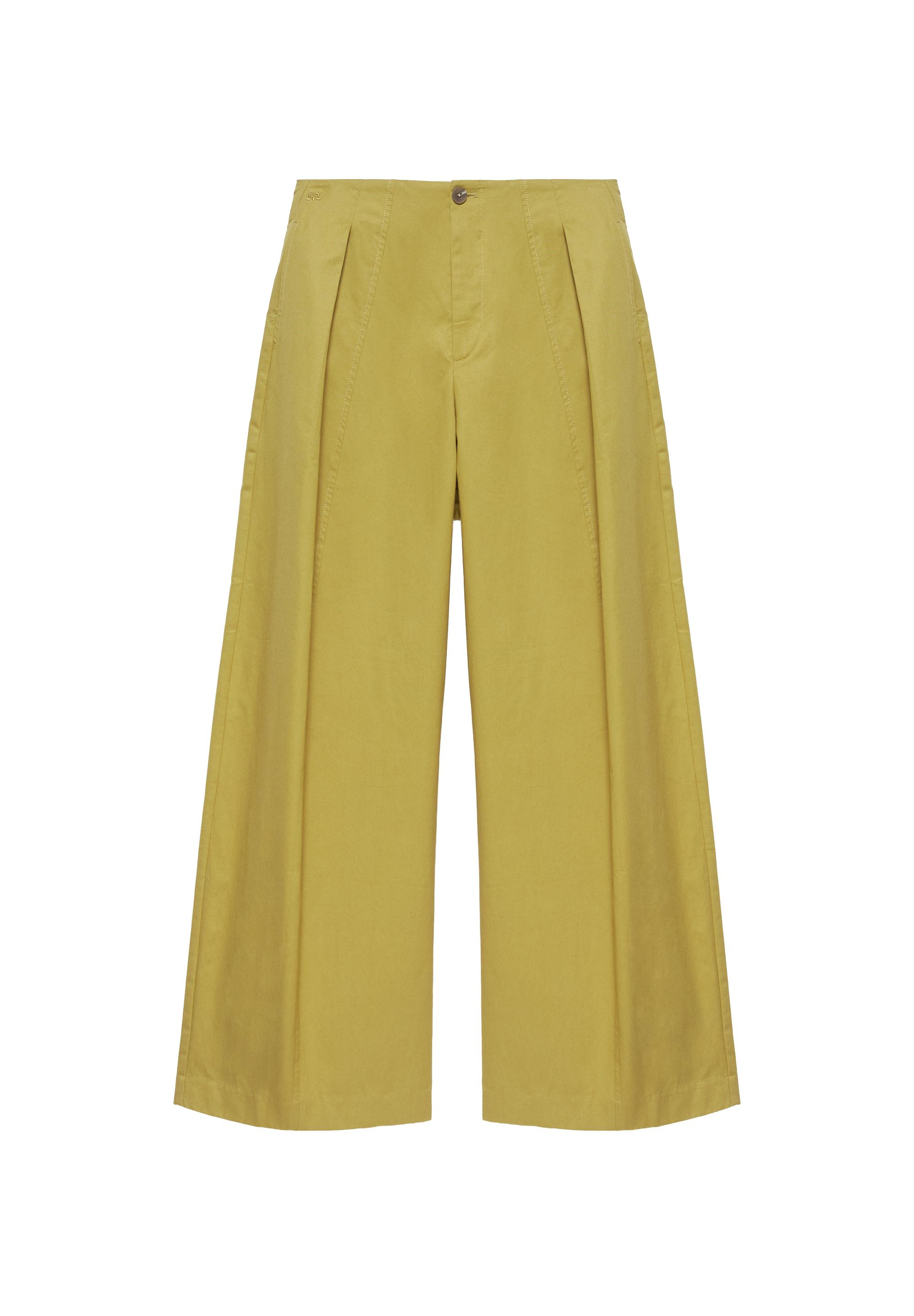 Darted barrel trousers — Olive
