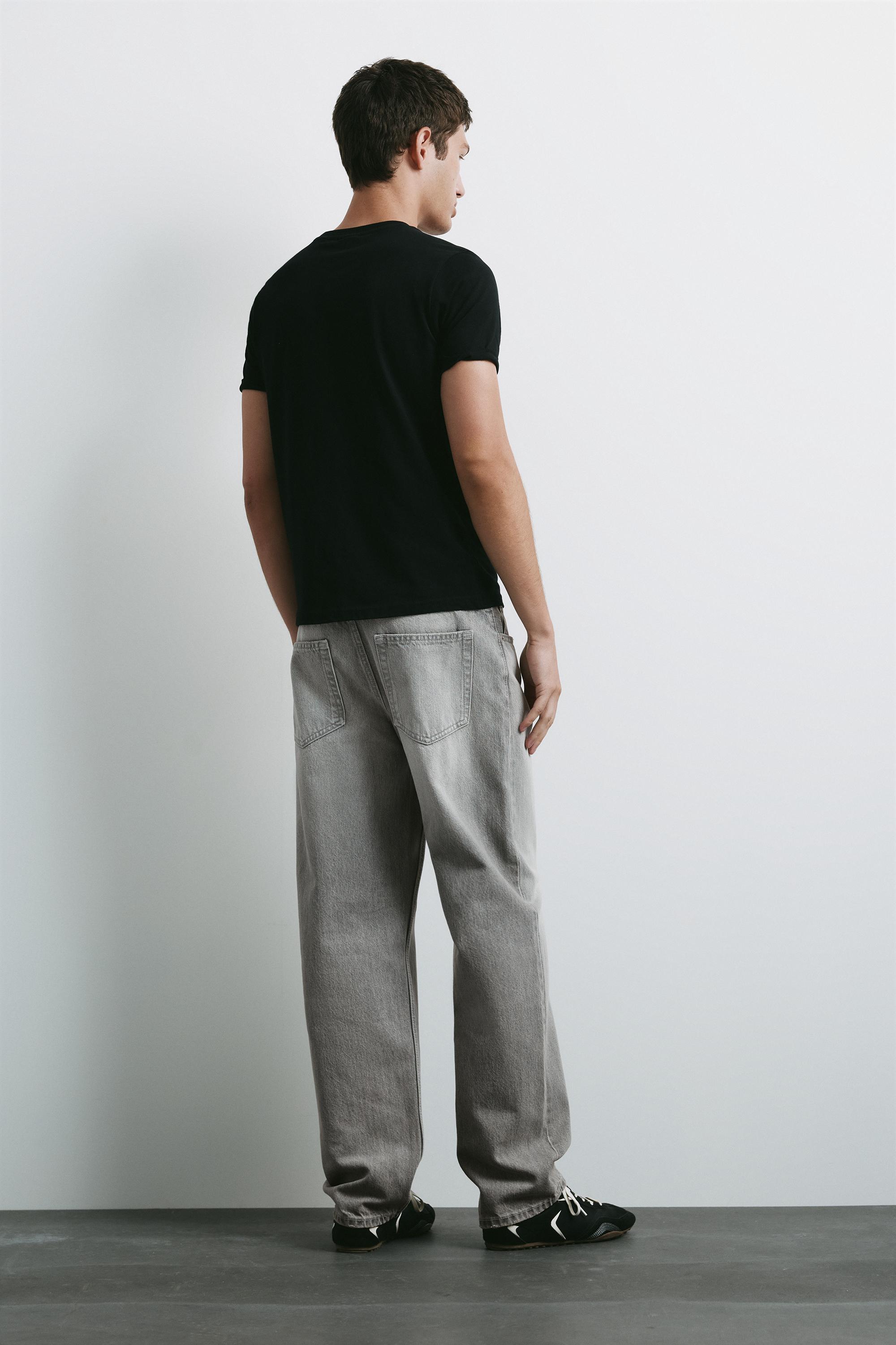 Straight-leg jeans — Dark grey