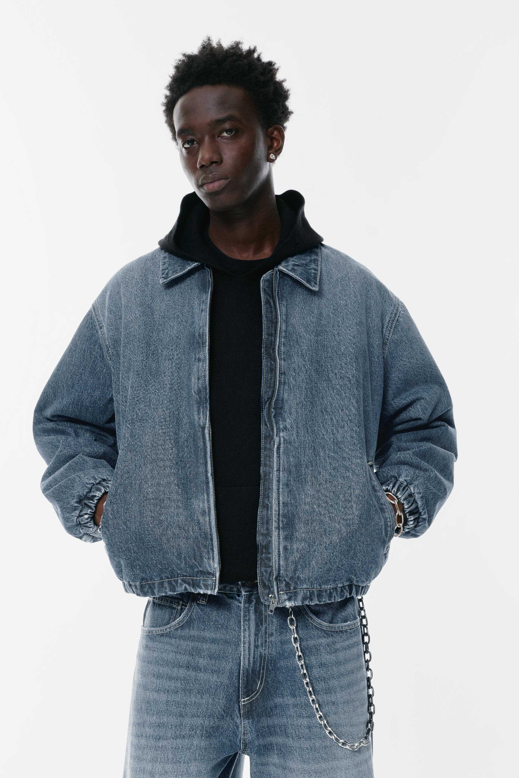 Jeansjacke Mit Reißverschluss