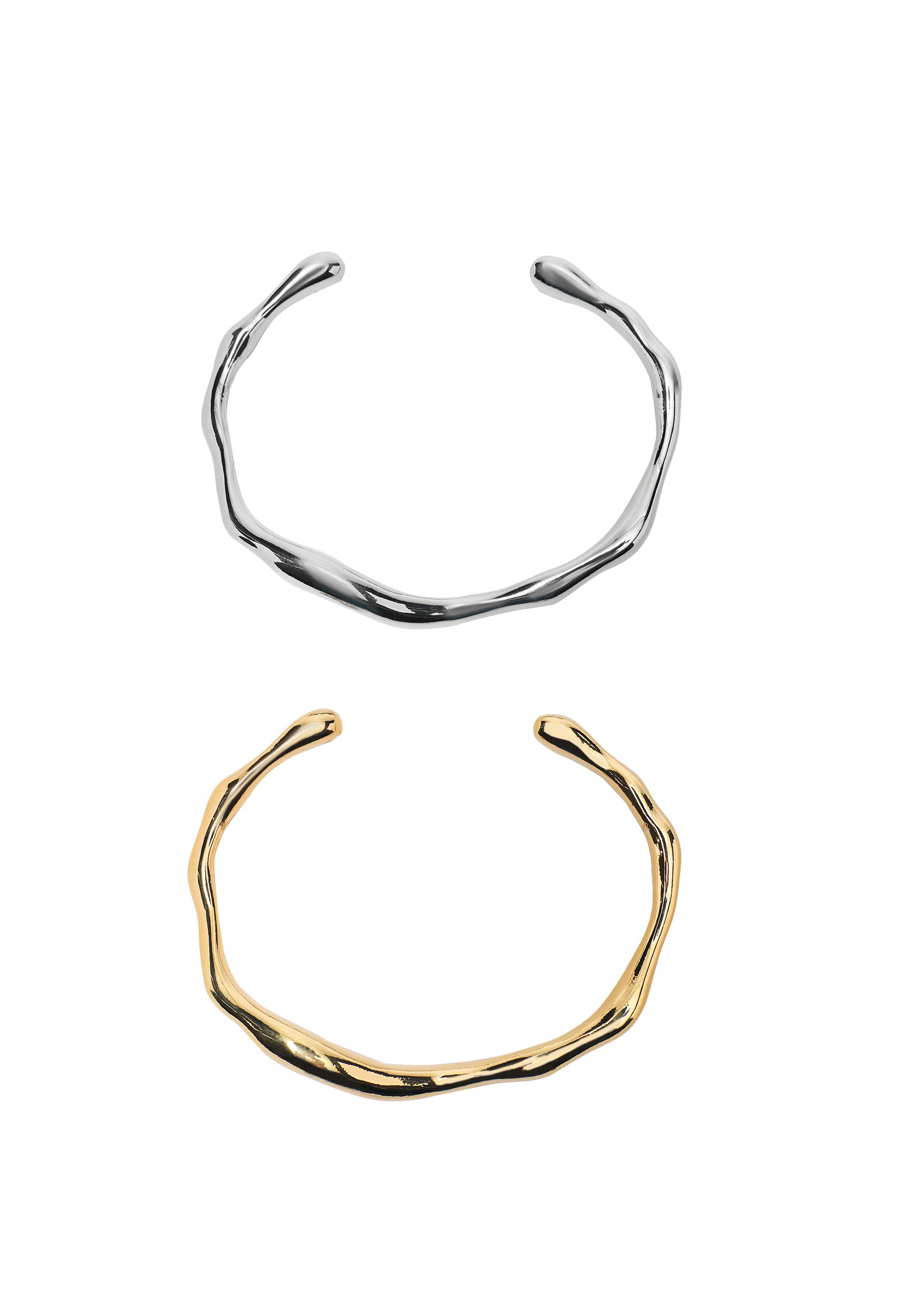 Pack of 2 metallic bracelets — Silver