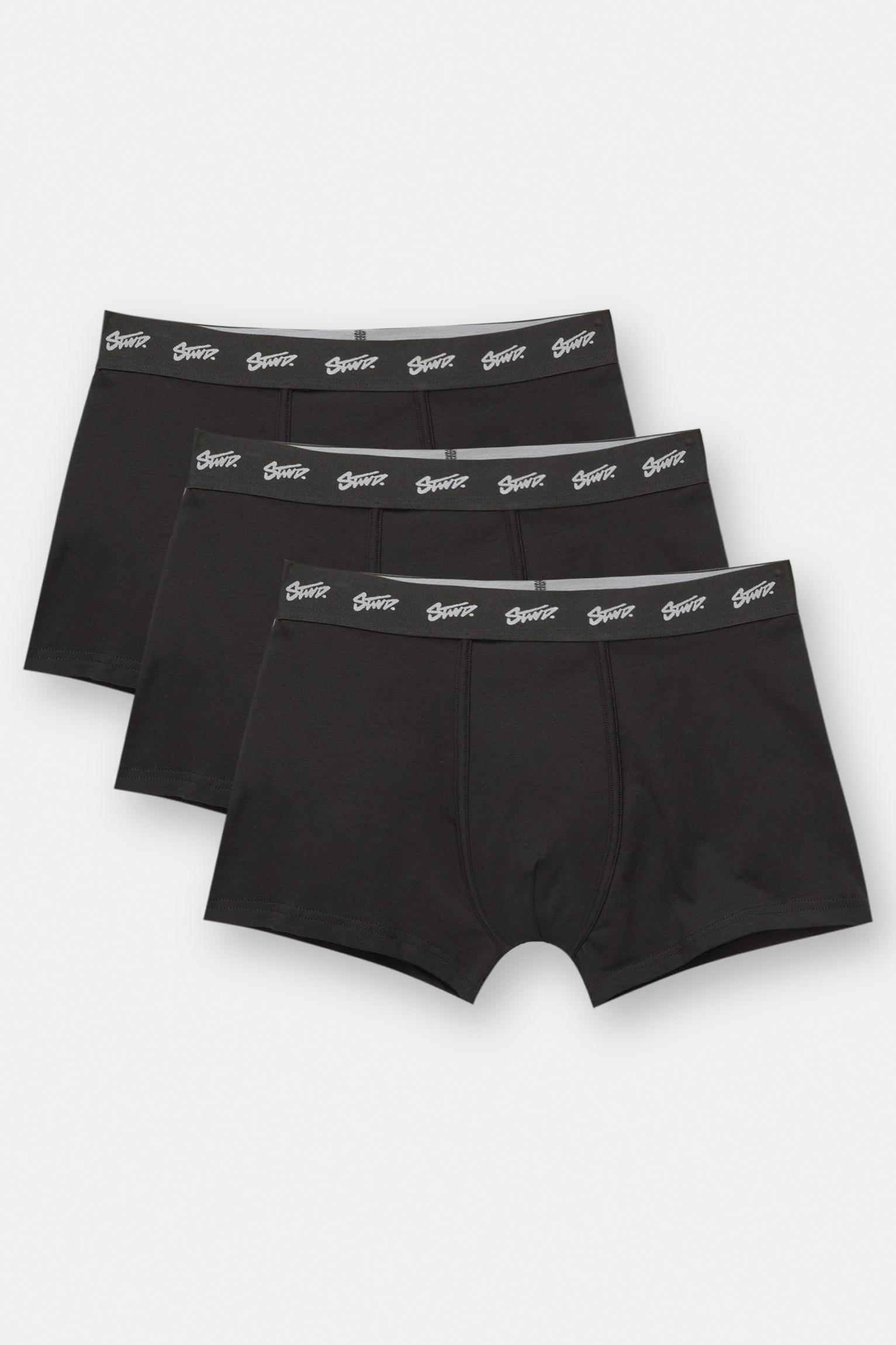 3er-Pack Schwarze Boxershorts Mit Stwd-Logo