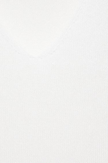 V-neck knit vest — Ecru 7