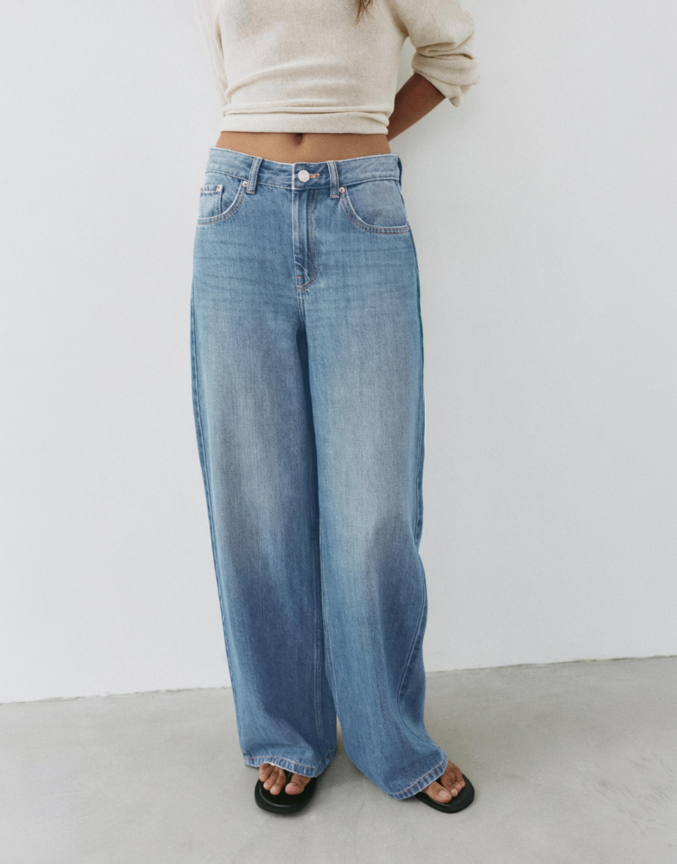 Oversize baggy jeans — Green blue