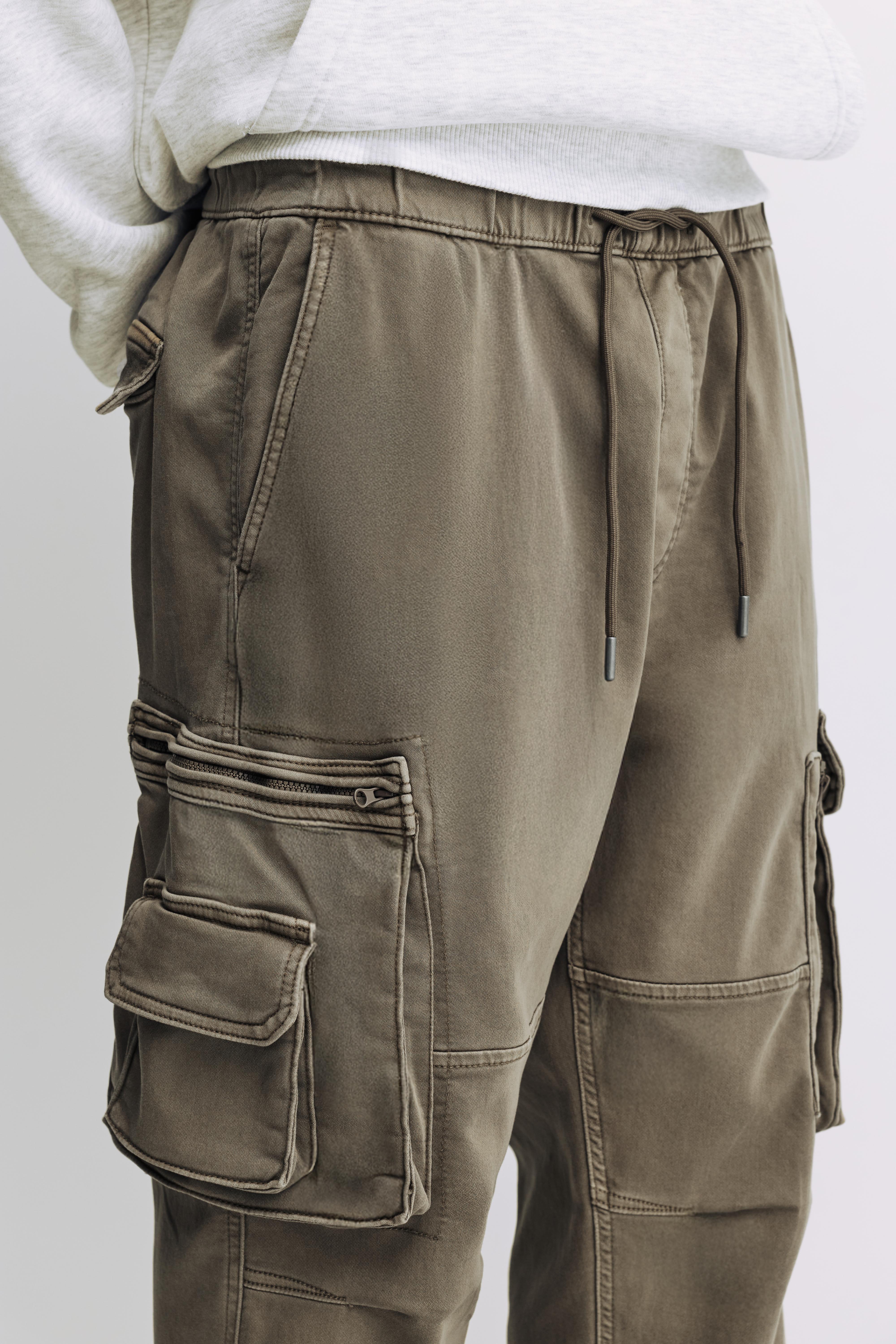 Multi-pocket comfort jogger trousers — Khaki
