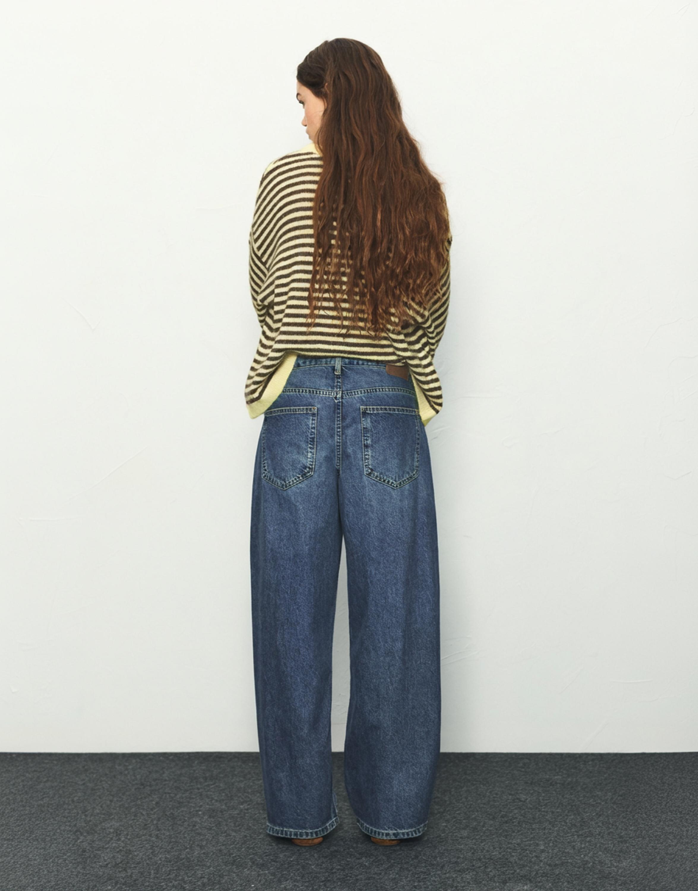 Düşük bel barrel jean - Görsel 27