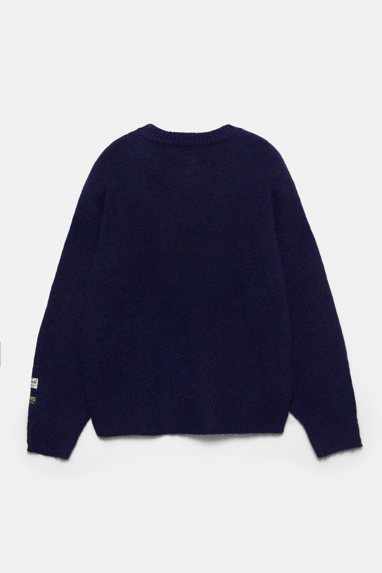 Basic round neck jumper — Navy