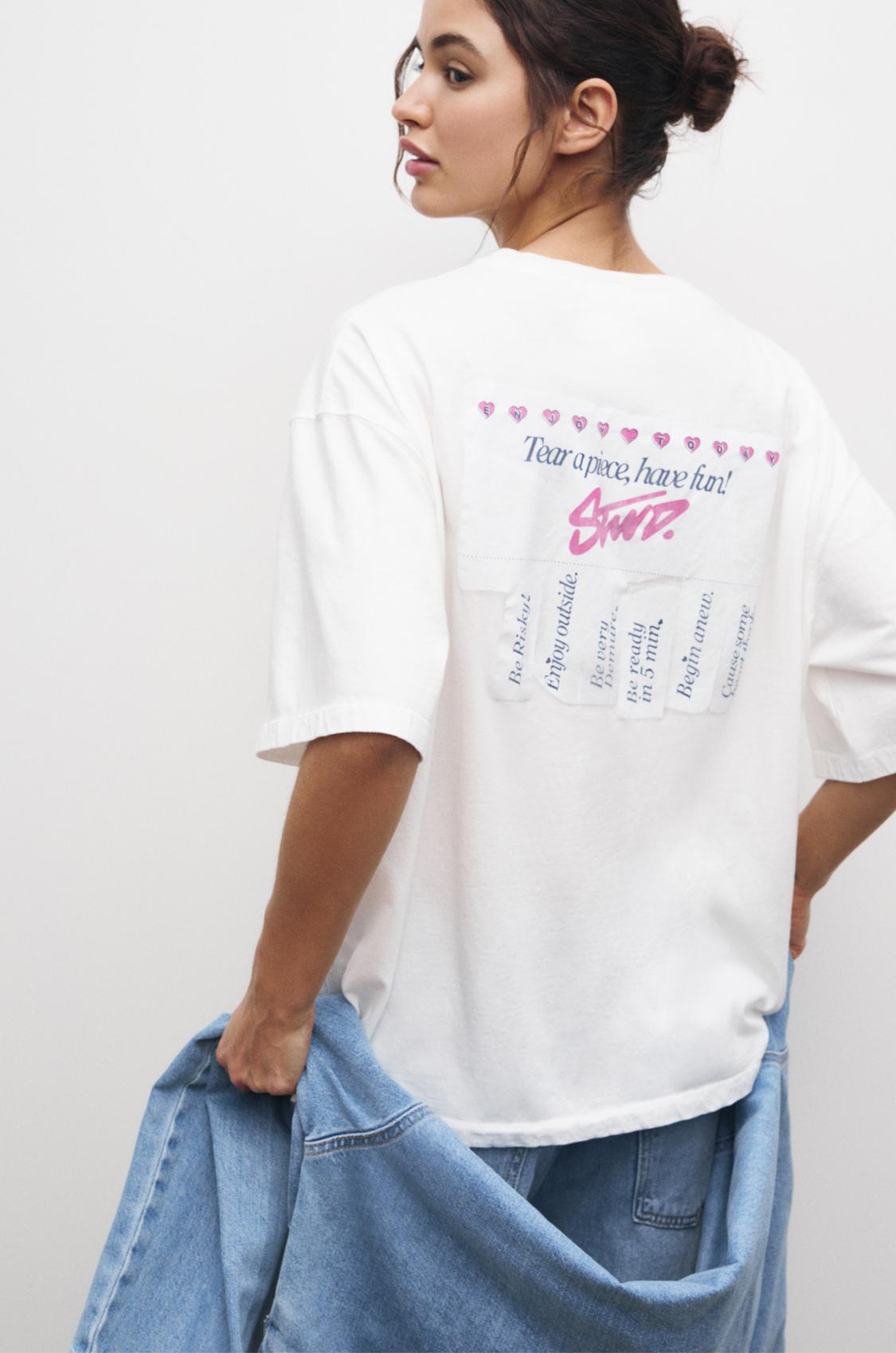 STWD T-shirt with heart graphic PULL&BEAR - Main Image