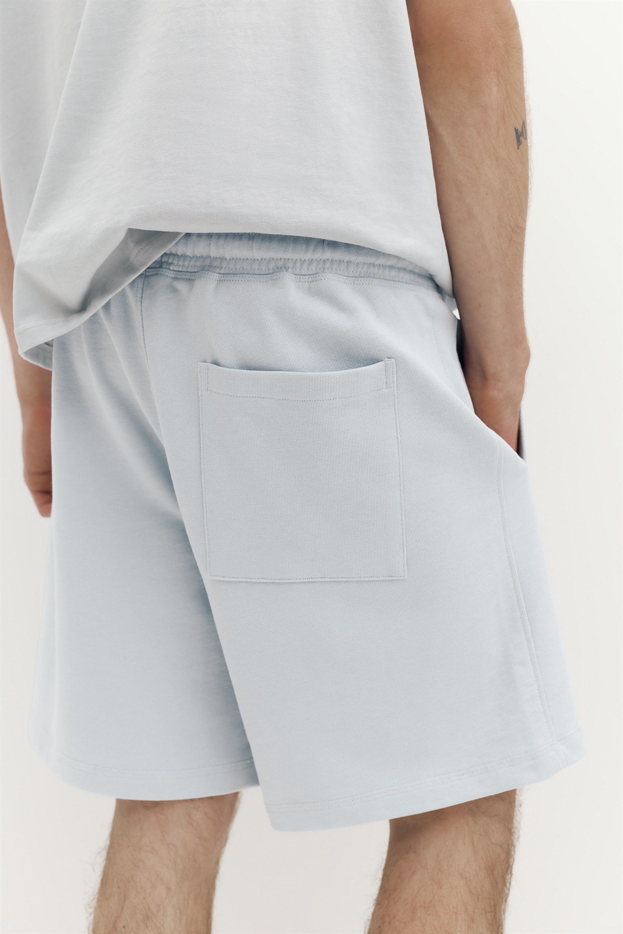 Logolu jogger bermuda şort - Görsel 128