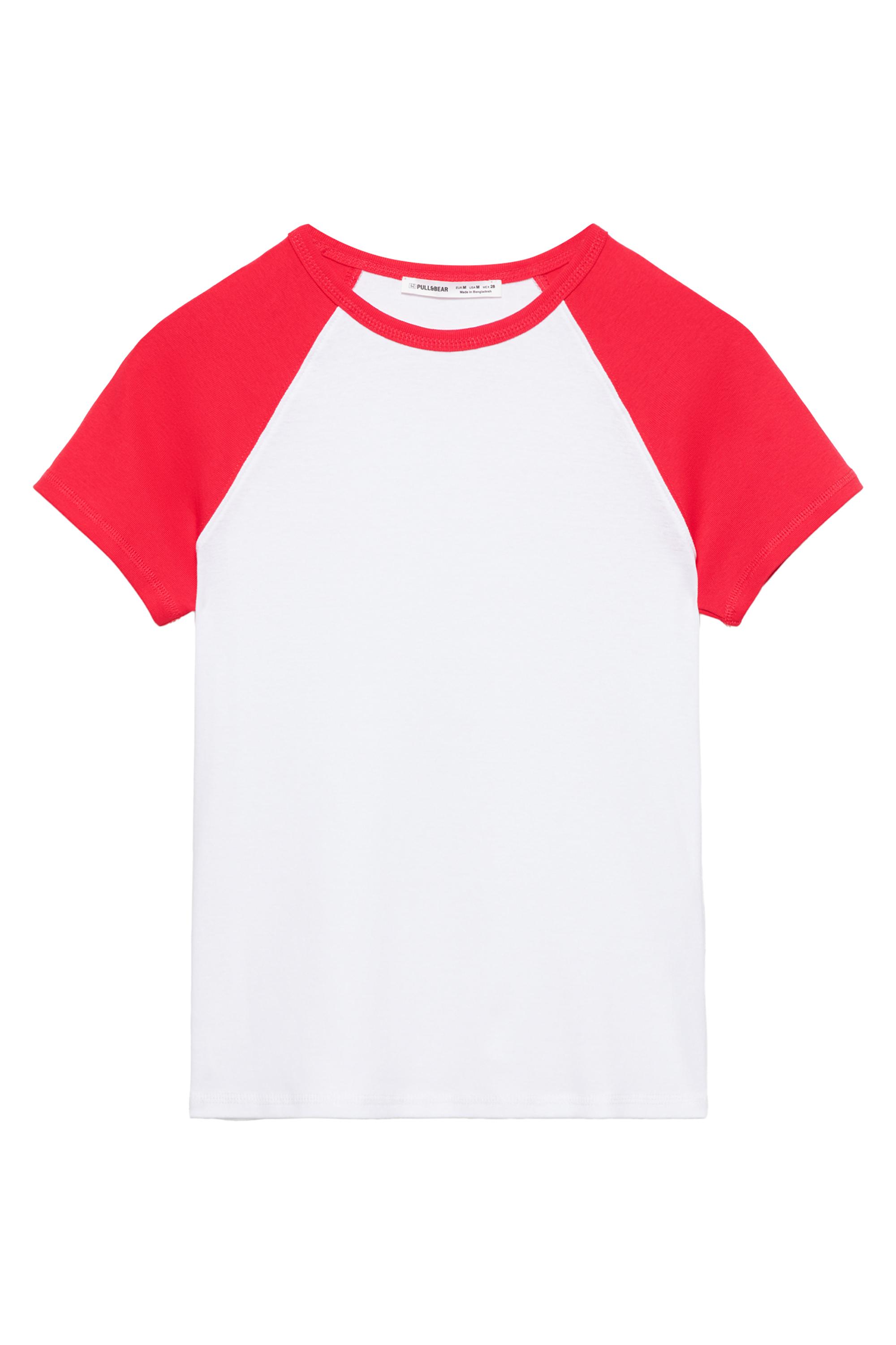 Kısa kollu reglan tişört - Görsel 2