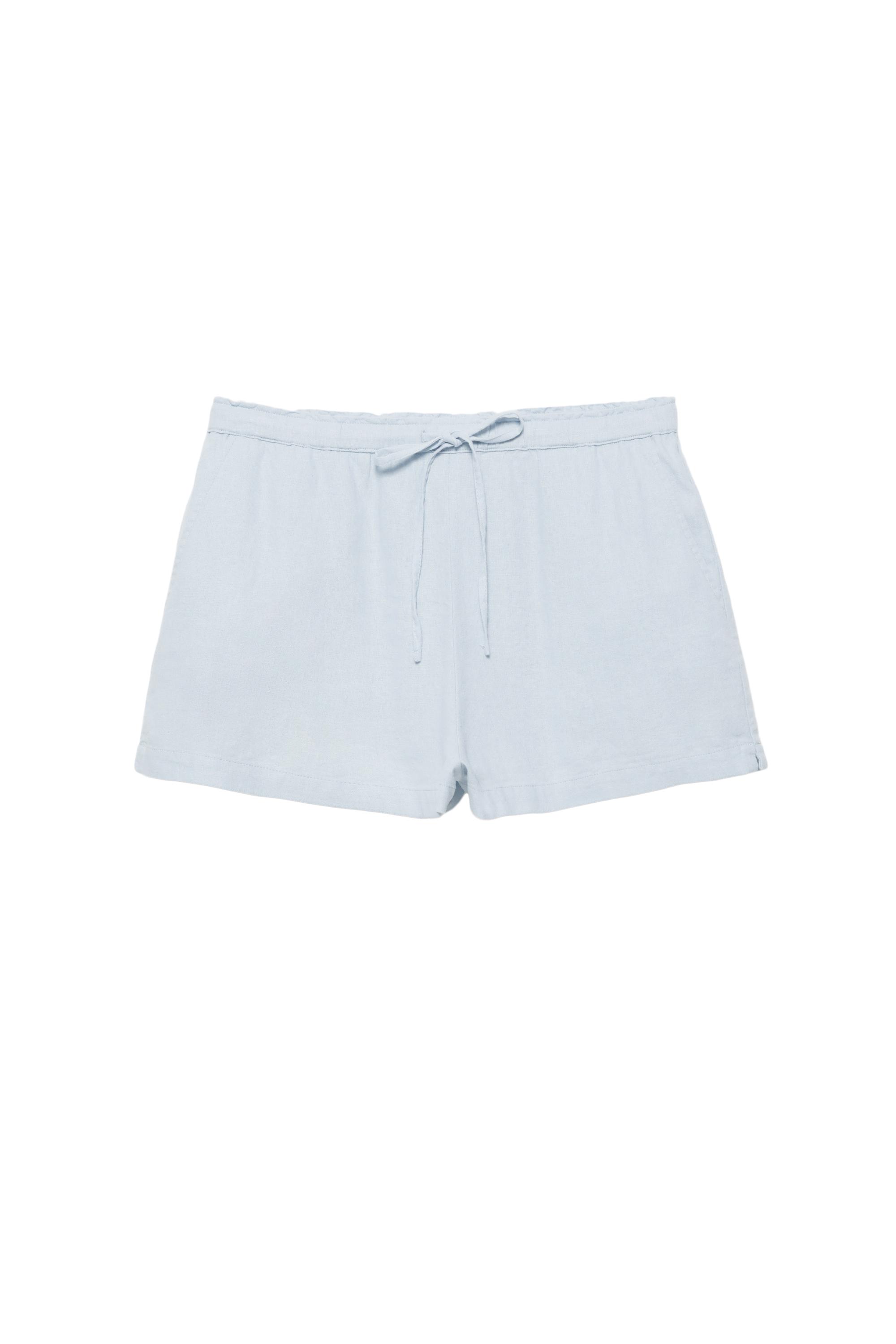 Ketenli şort - Görsel 18