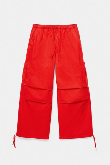 Parachute cargo trousers — Red 6