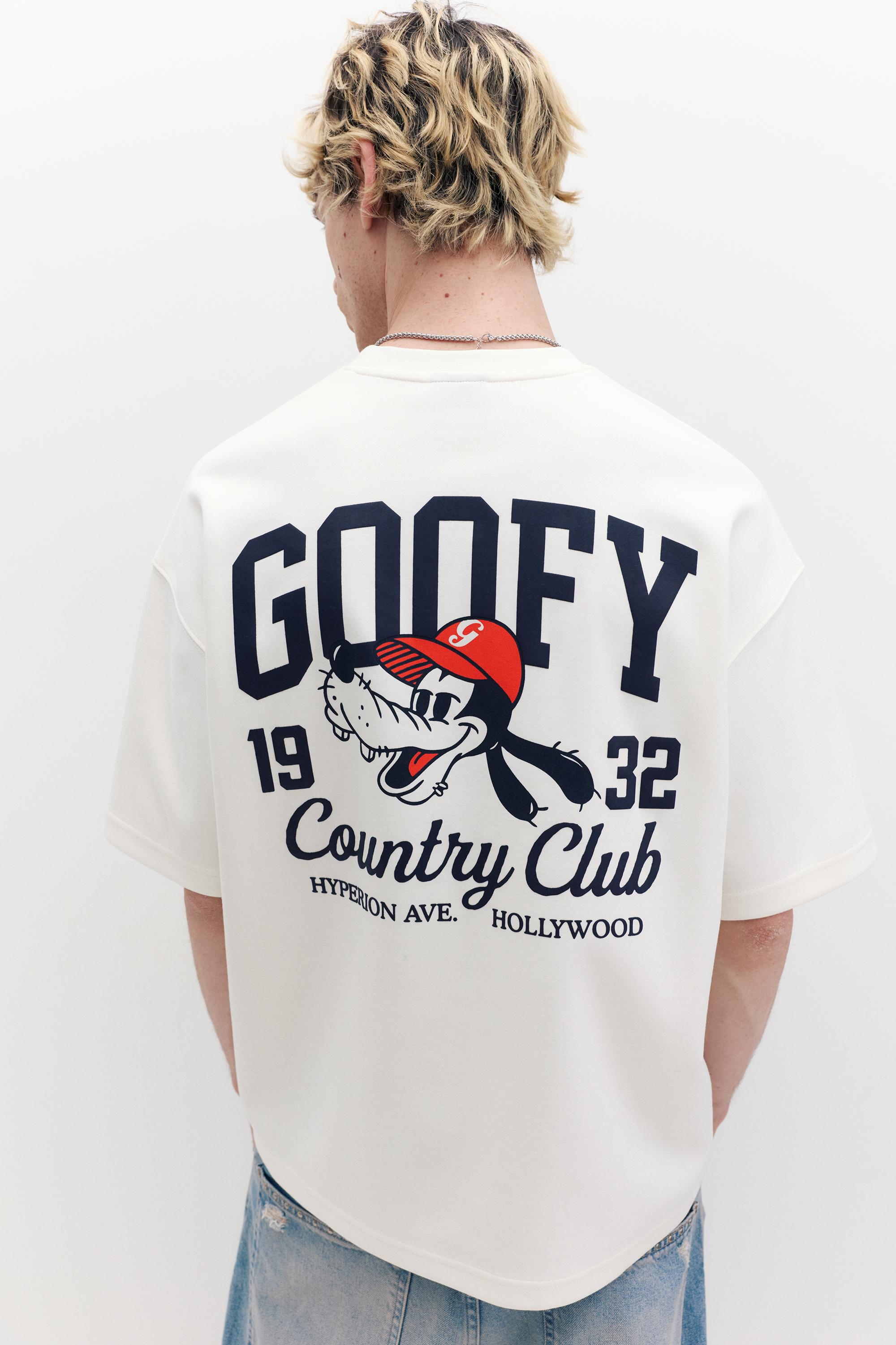 Goofy baskılı beyaz t-shirt - Görsel 6