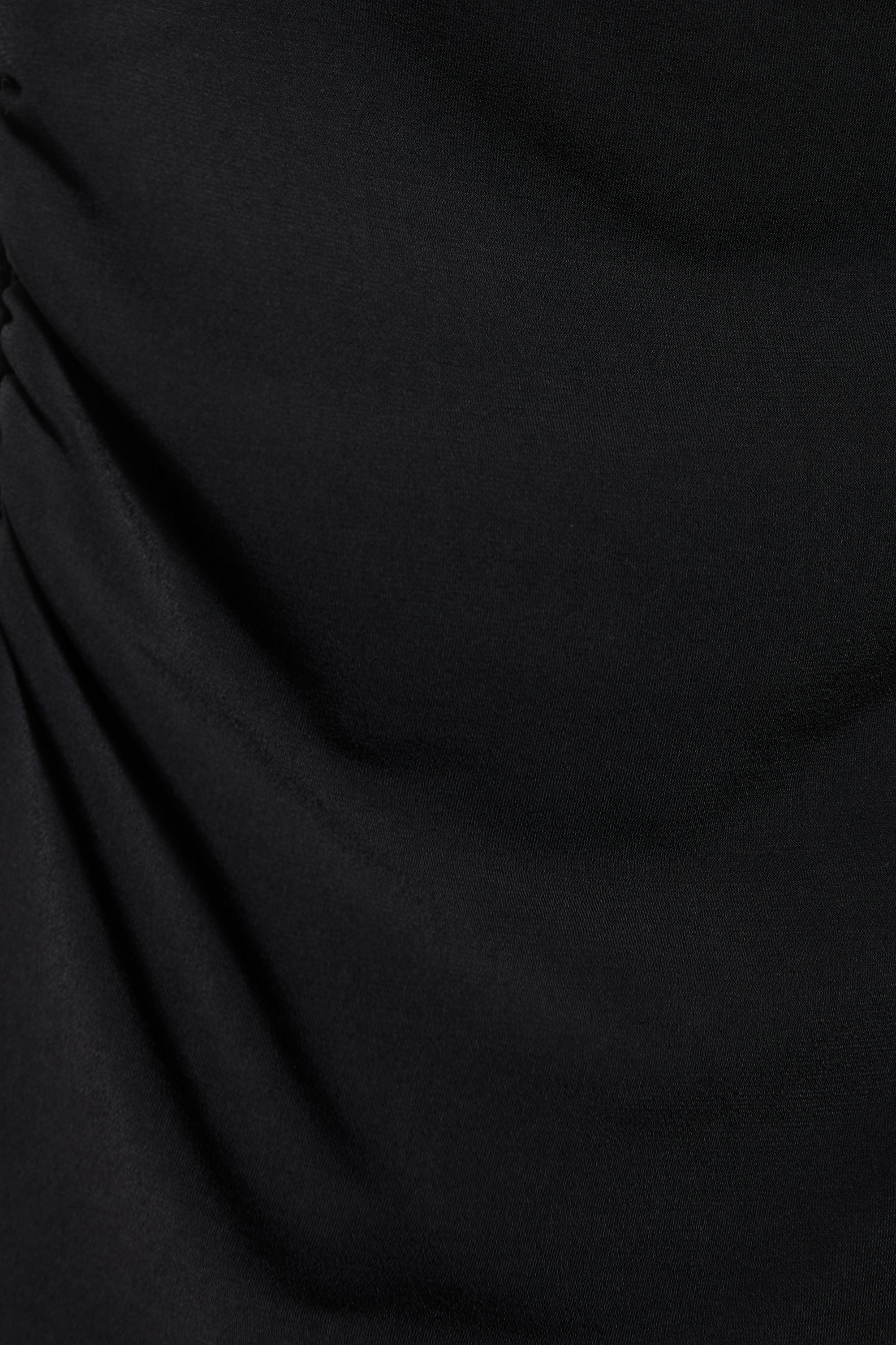 Asymmetric bandeau top — Black