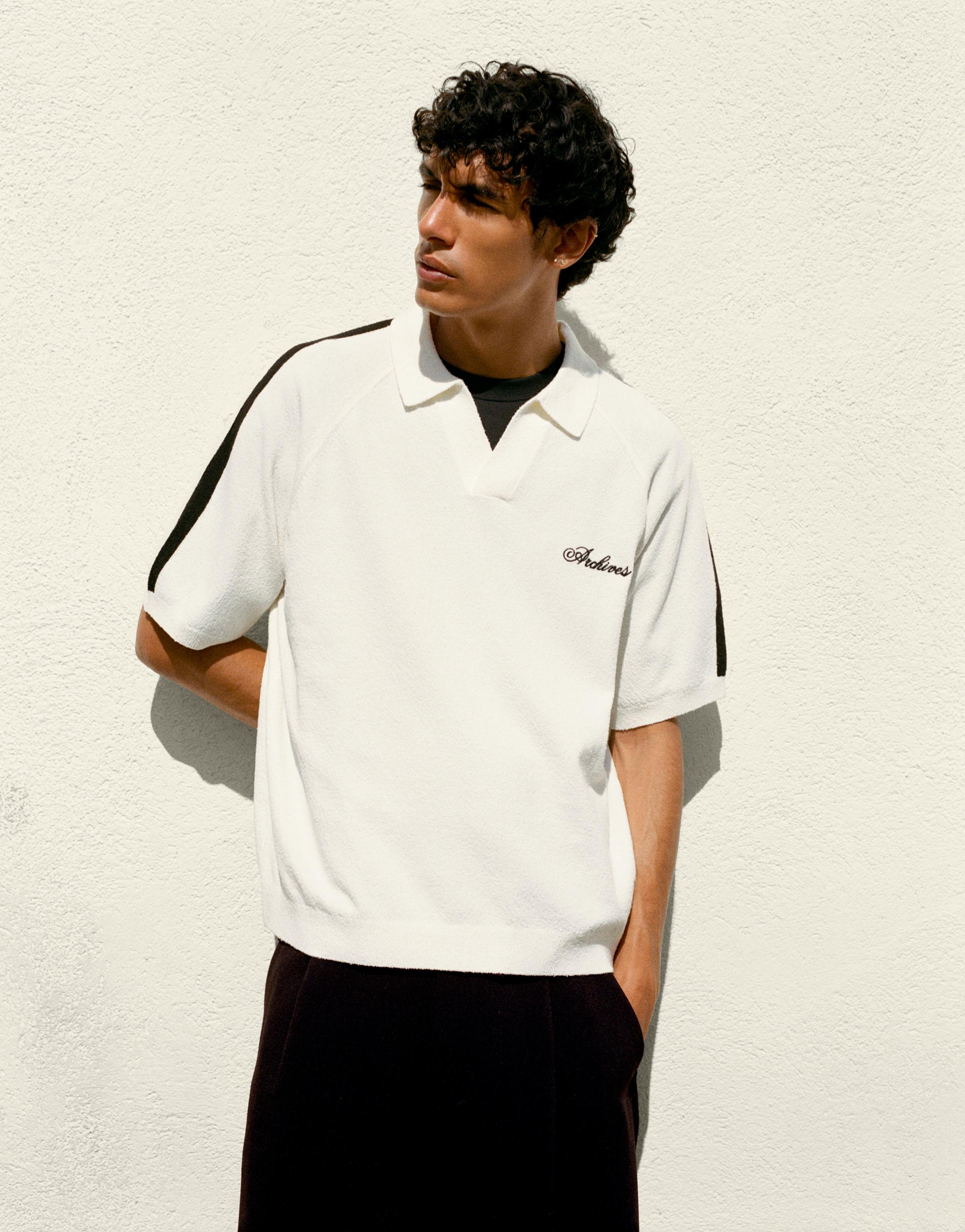 İşlemeli reglan kol polo - Görsel 11