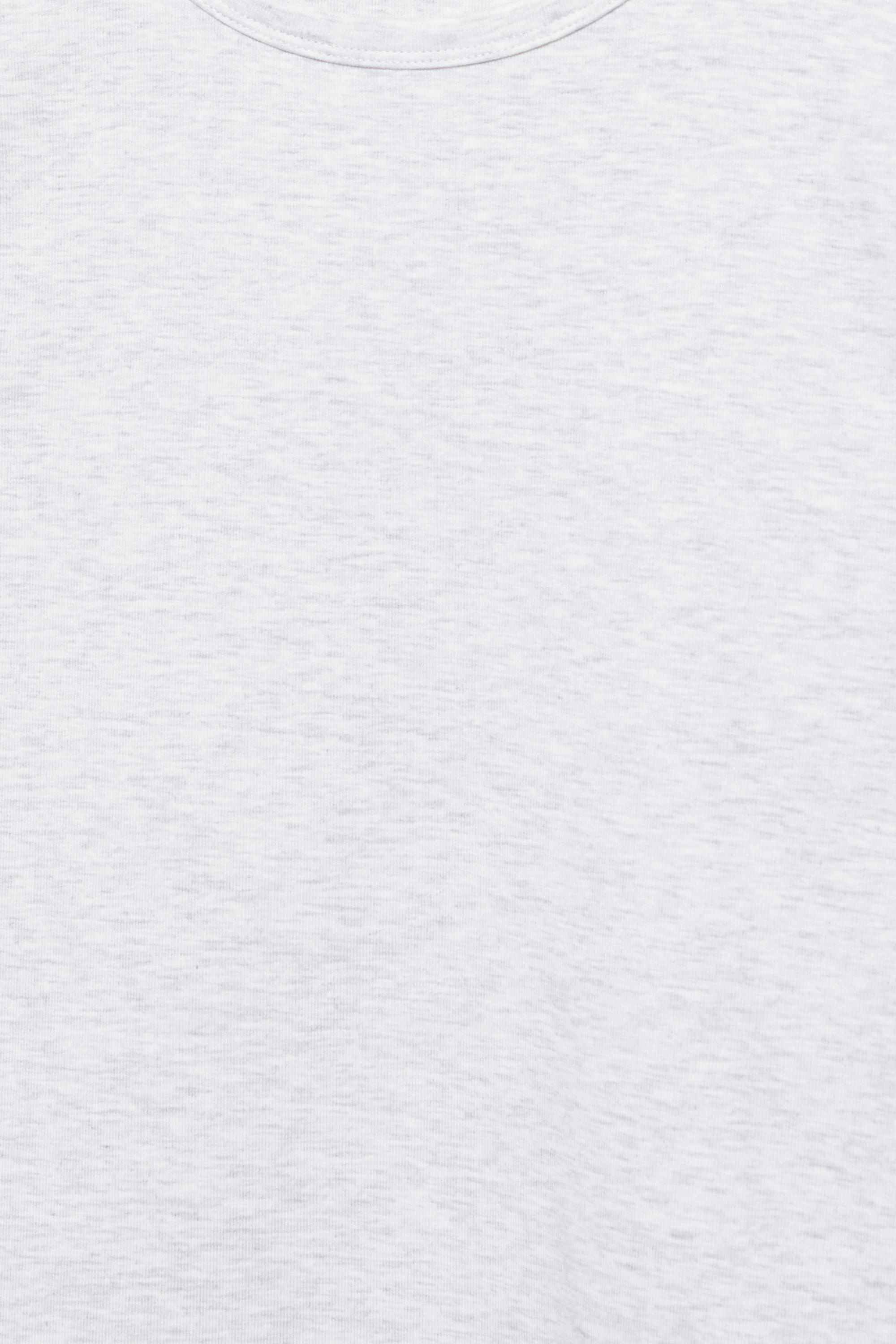 Fitted short sleeve T-shirt — Grey marl