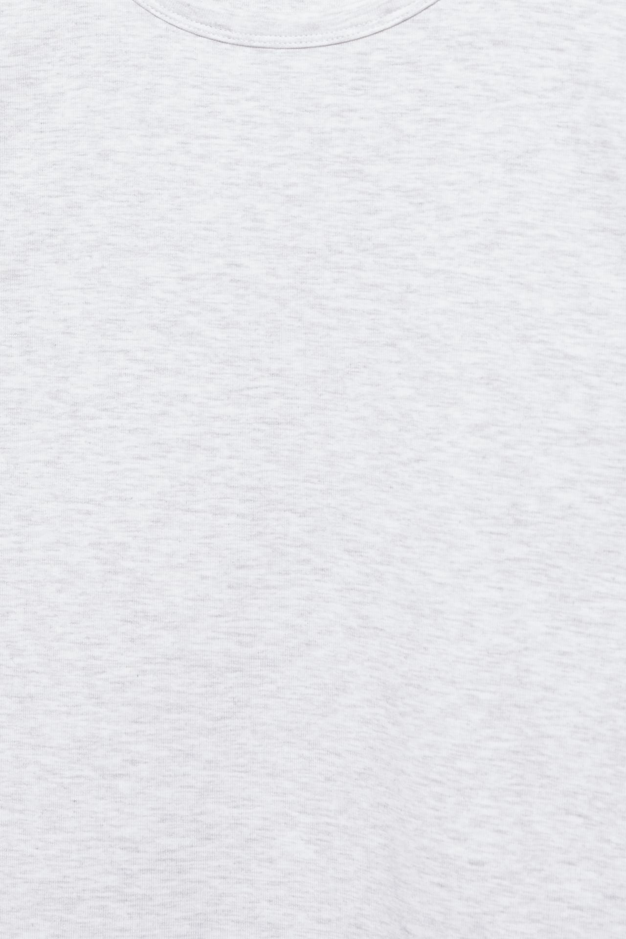 Fitted short sleeve T-shirt — Grey marl
