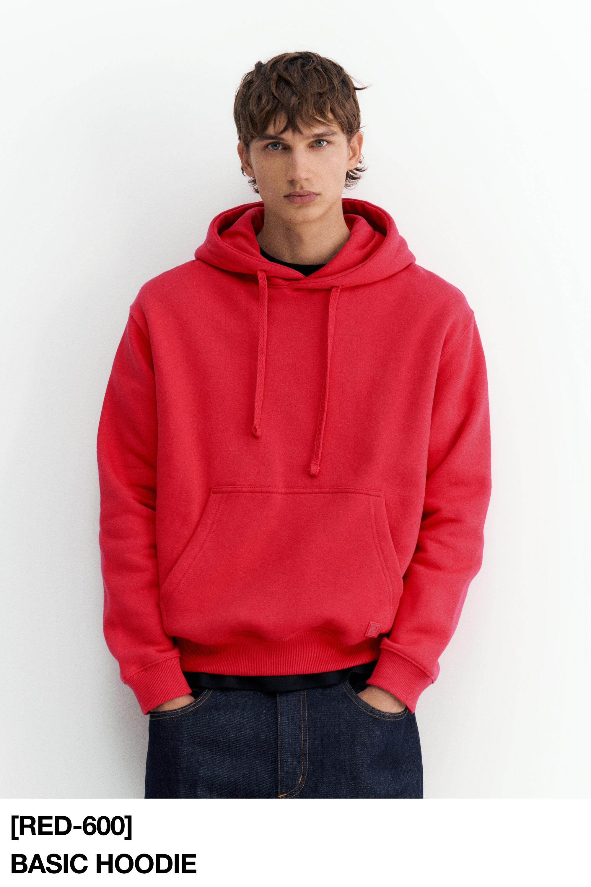 Basic hoodie — Red