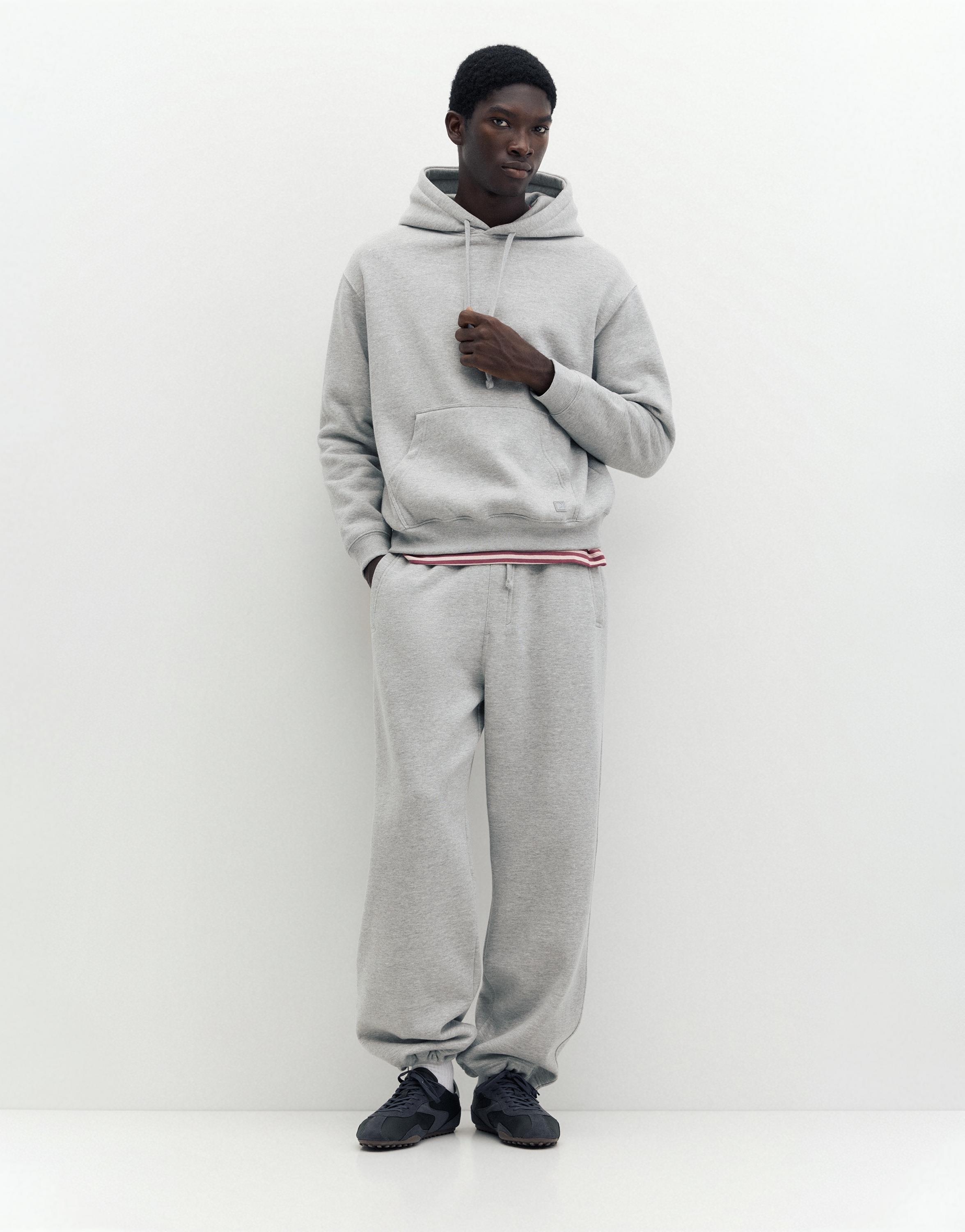 Baggy joggers — Grey marl