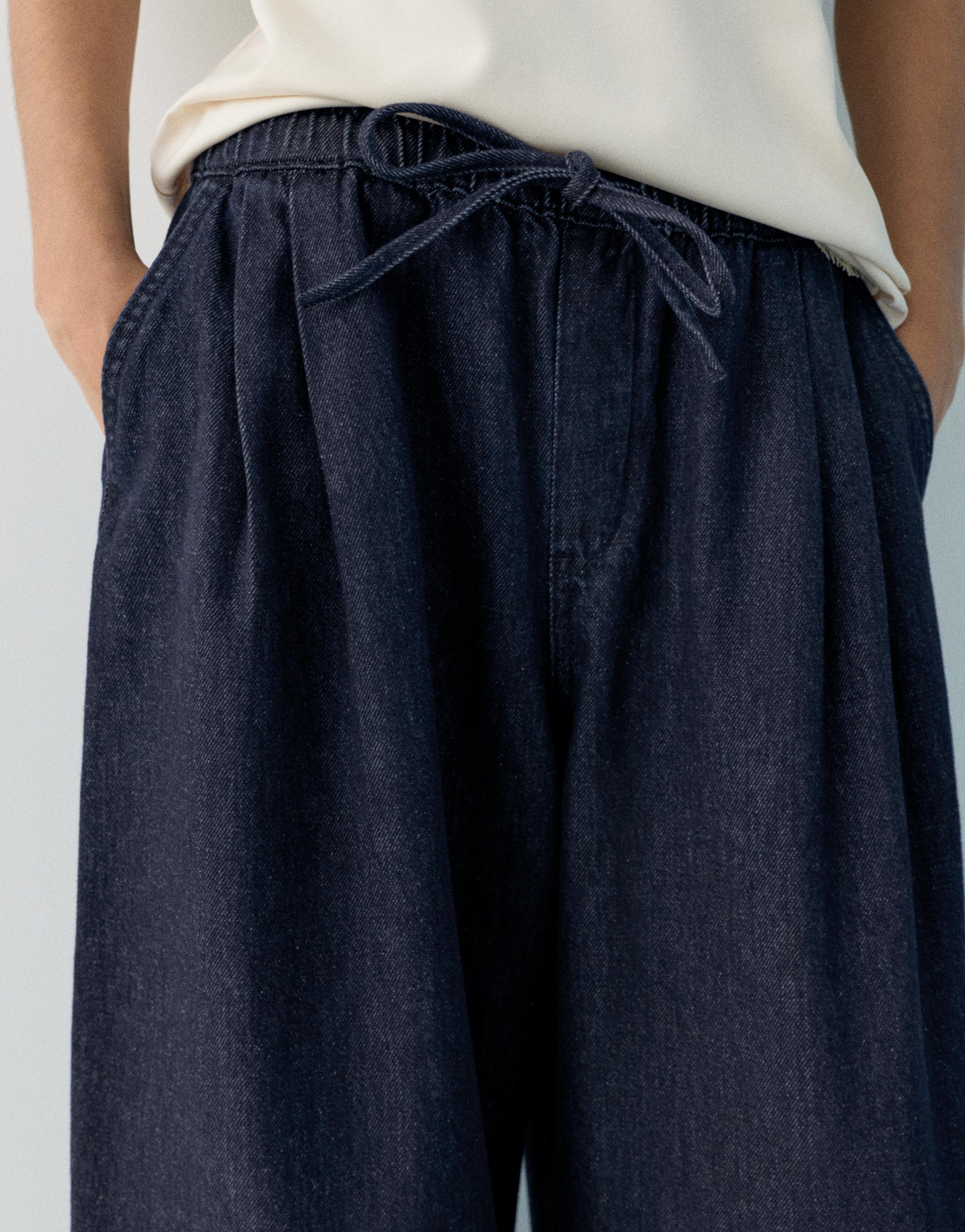 Sarouel trousers jeans — Navy
