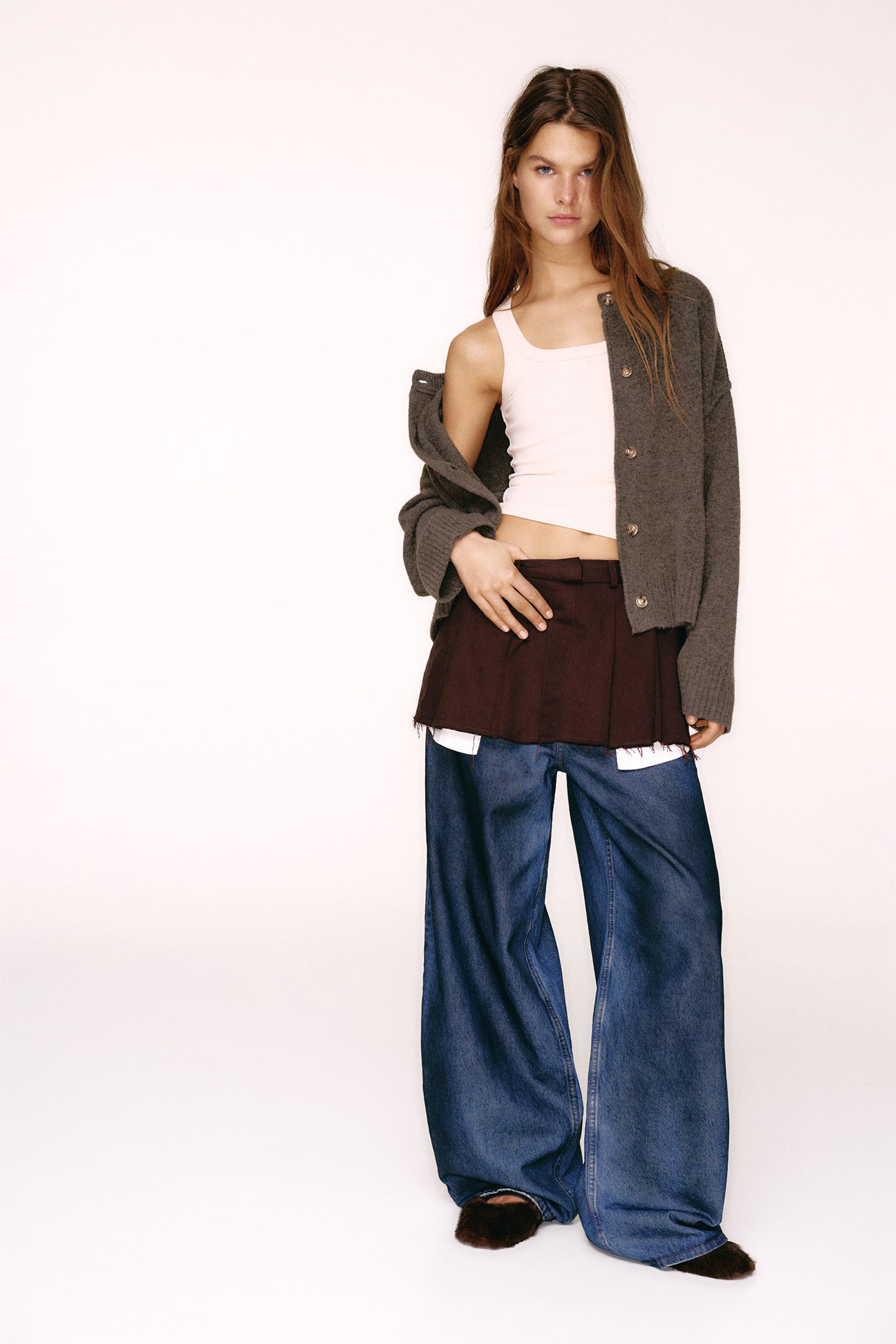 Soft knit cardigan — Brown