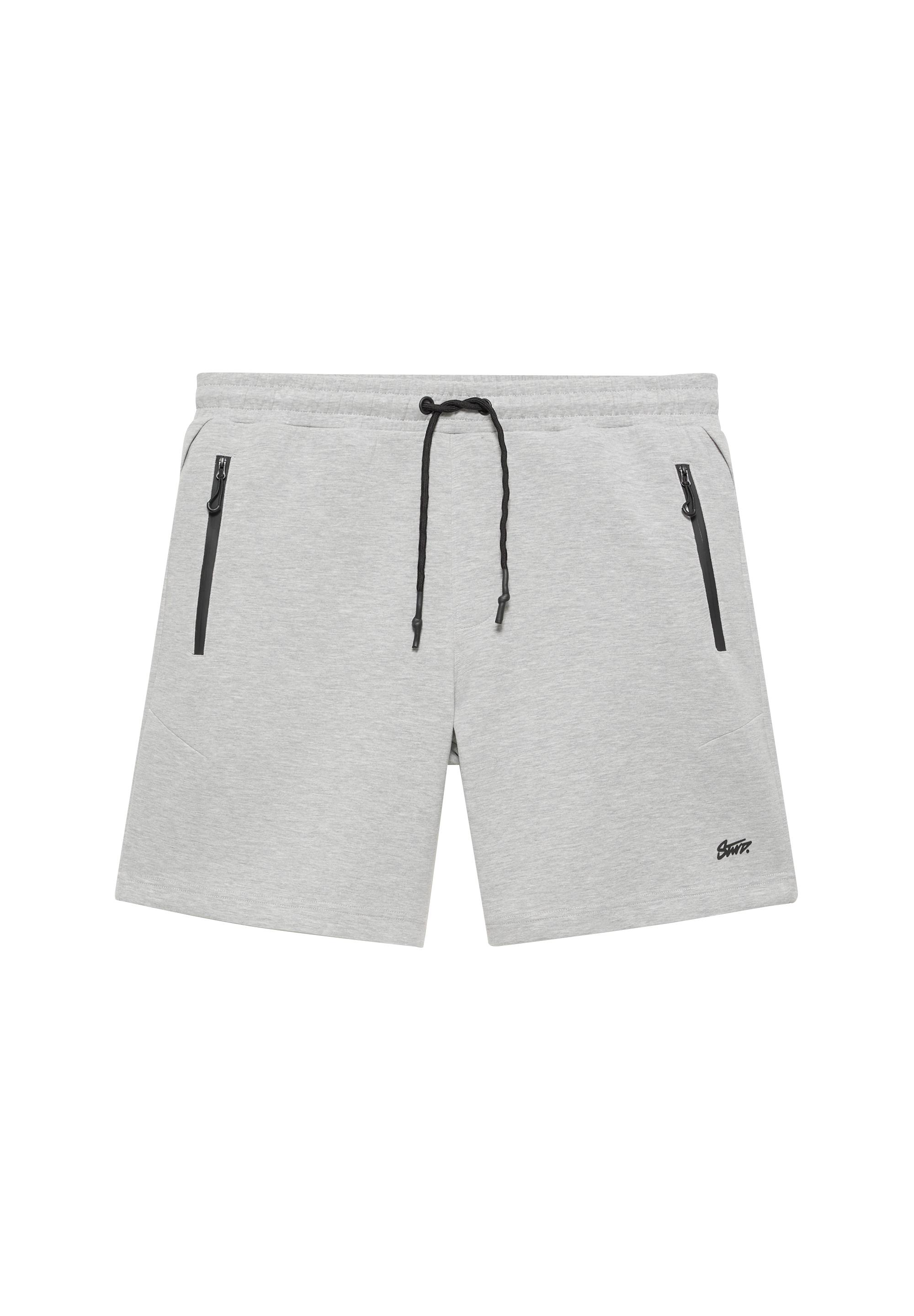 Regular fit jogger Bermuda shorts — Grey marl
