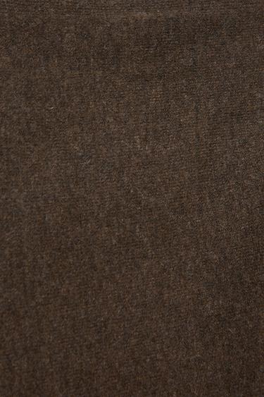 Fine-knit triangle cape — Brown 5