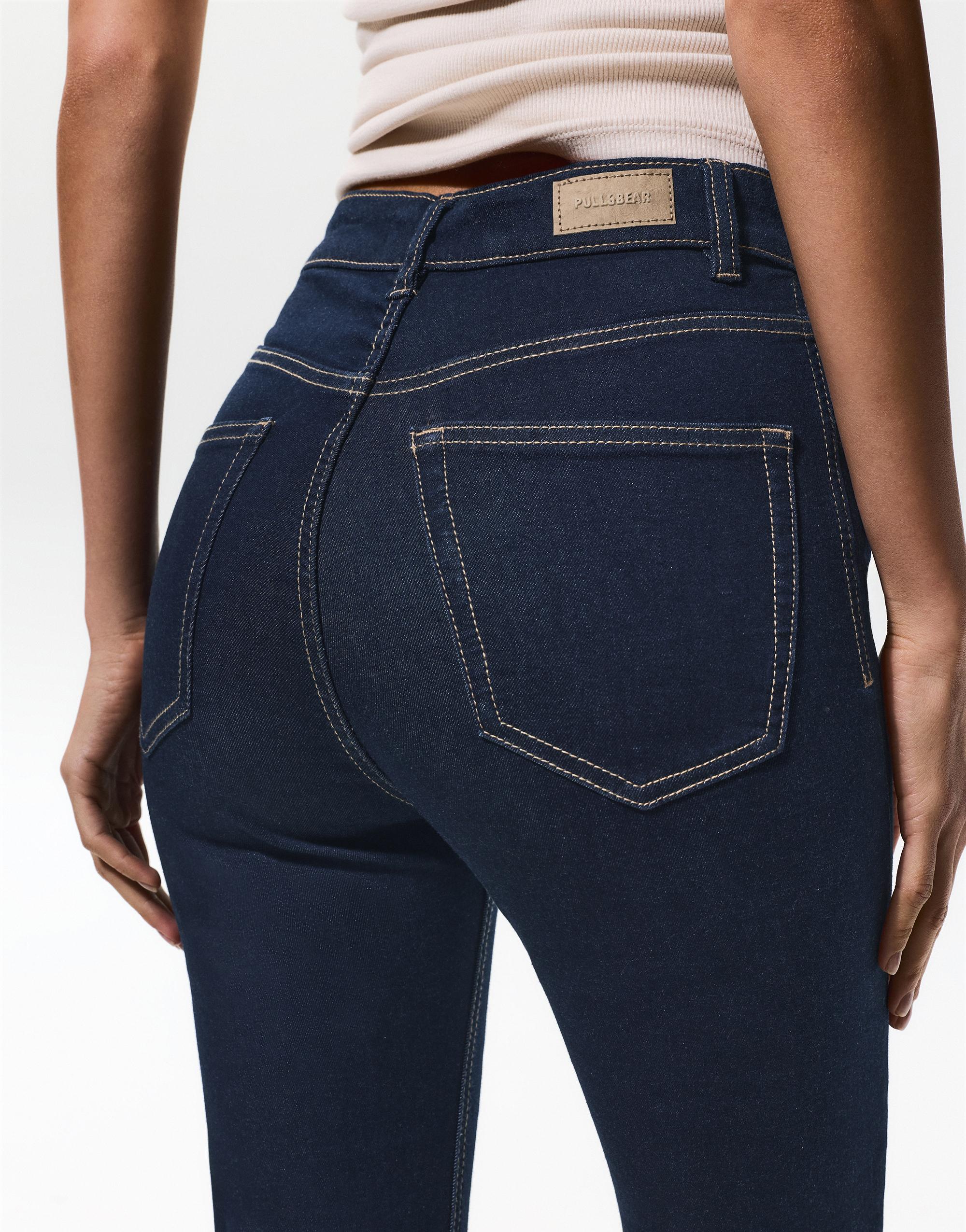 High-waist skinny jeans — Navy