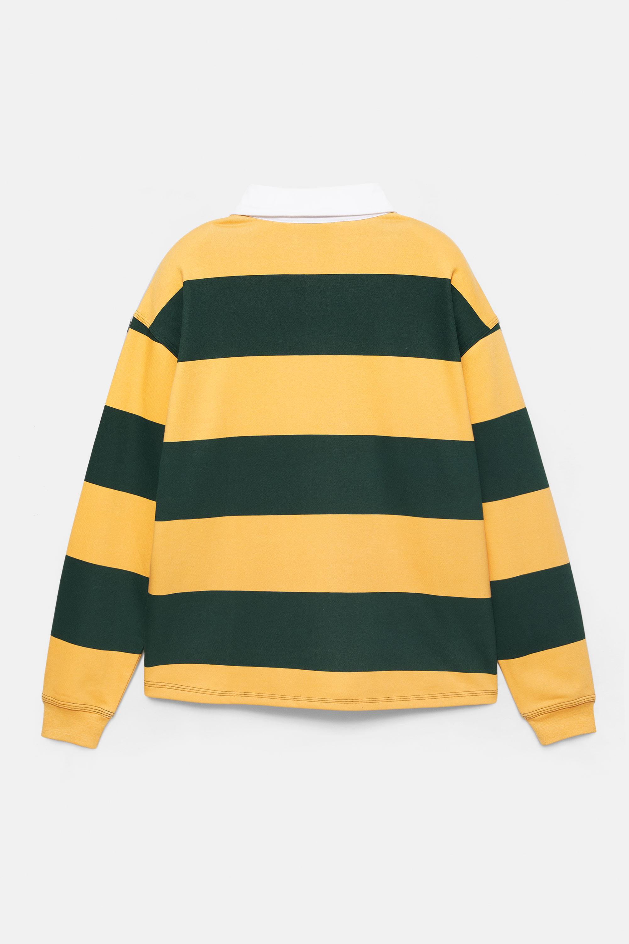 Çizgili uzun kollu polo - Görsel 3