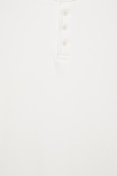 Slim-fit Henley T-shirt — White 8